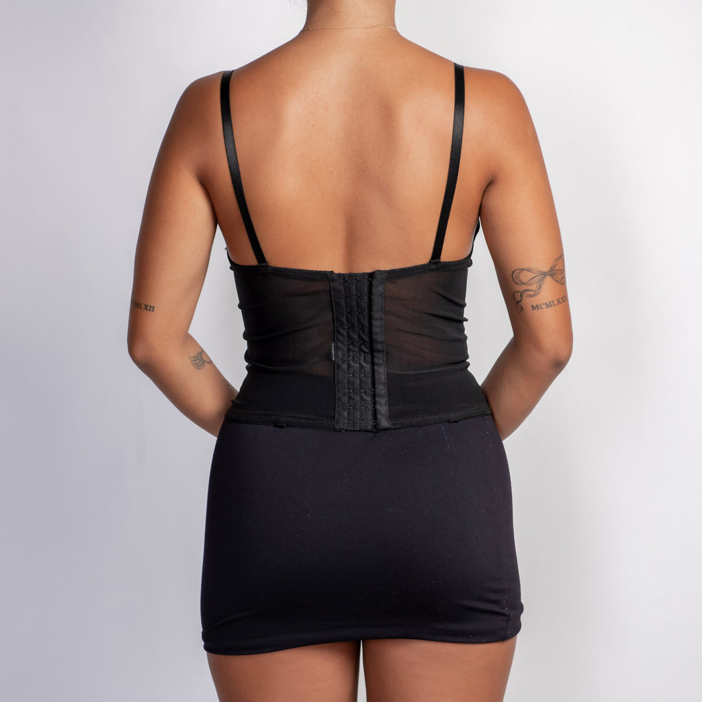 BLACK BUTTERFLY BUSTIER
