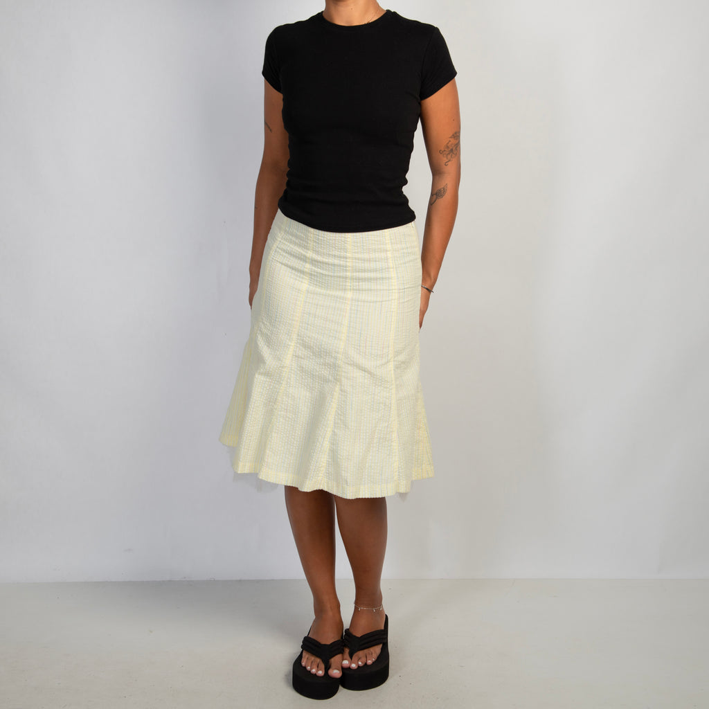 YELLOW MIDI SKIRT