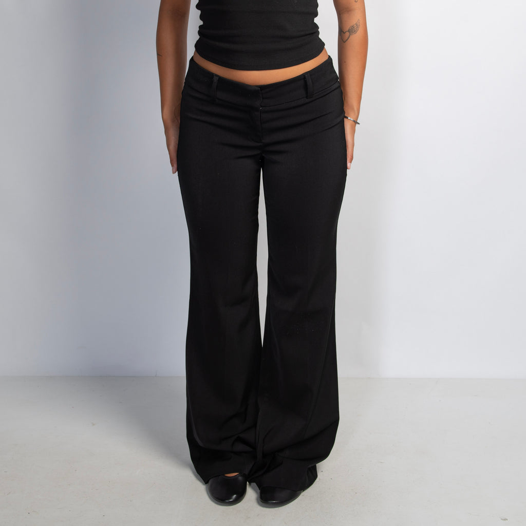 BLACK FLARE TROUSERS