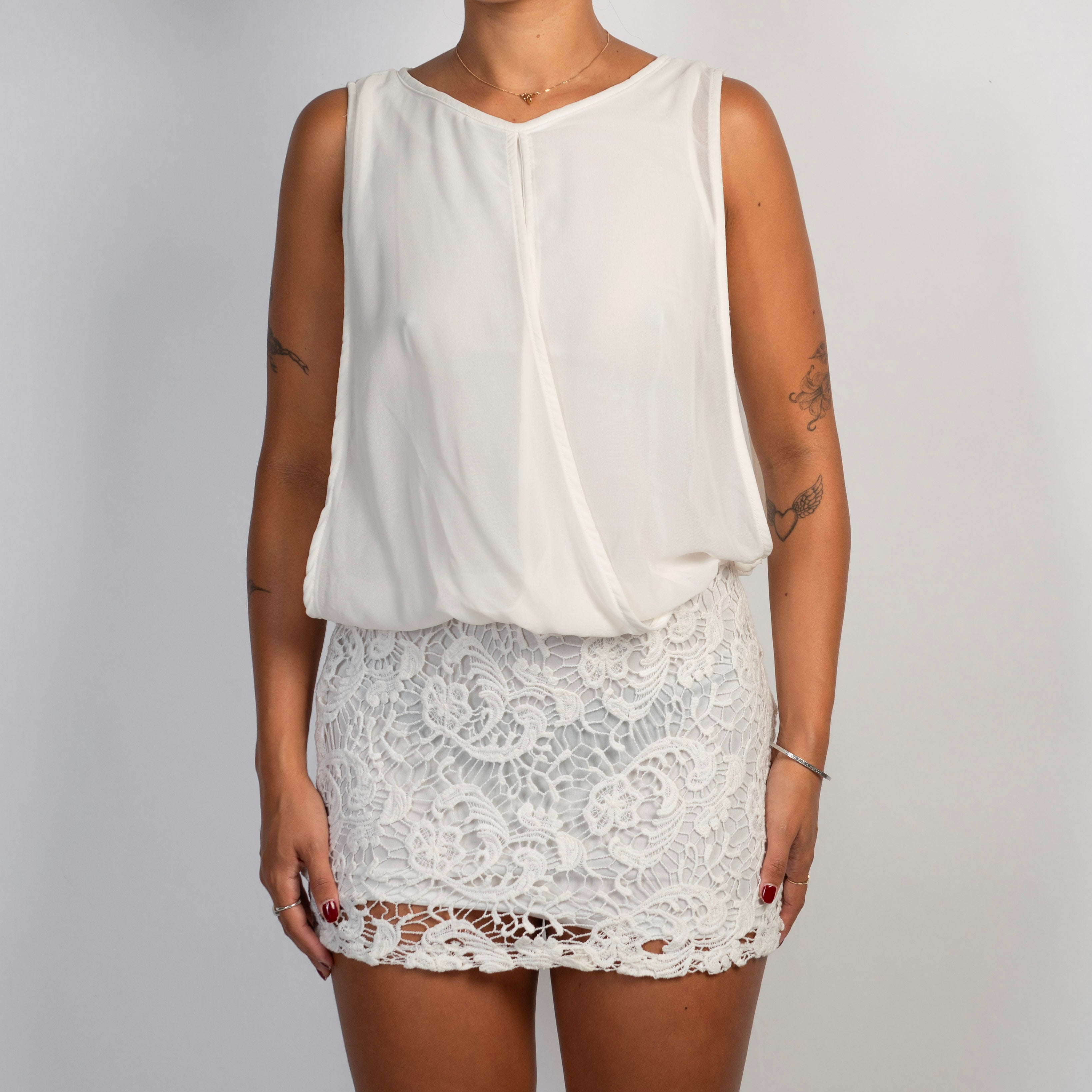 WHITE MINI DRESS
