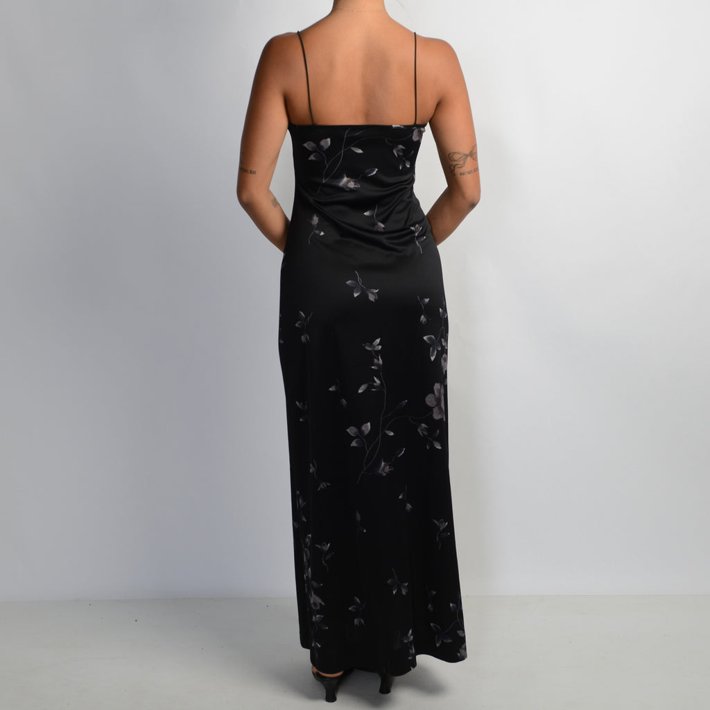 BLACK FLORAL MAXI DRESS
