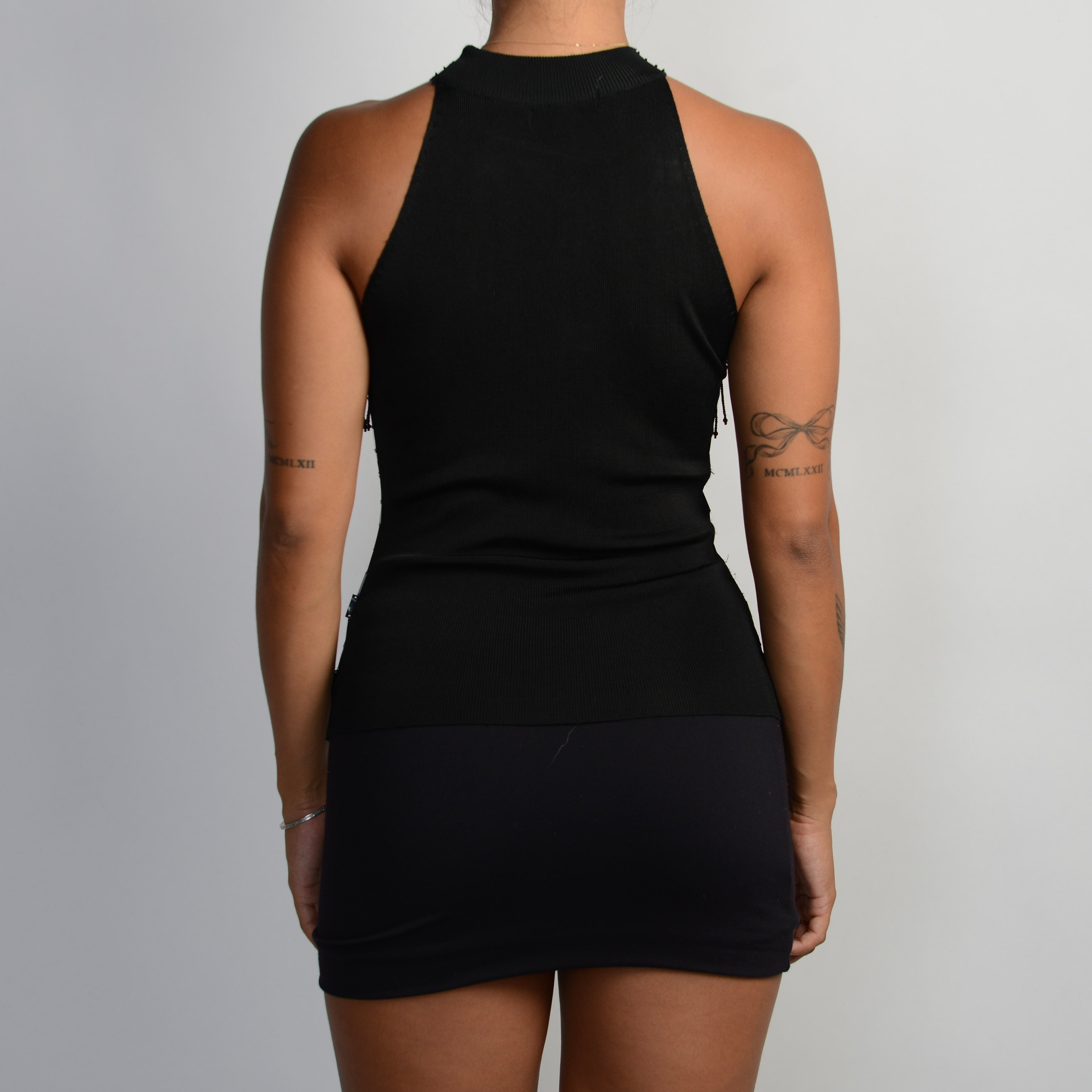 SEQUIN HIGH NECK TANK TOP