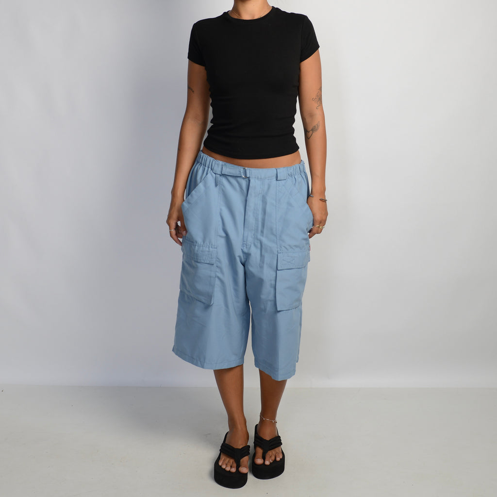 BLUE BAGGY CARGO SHORTS