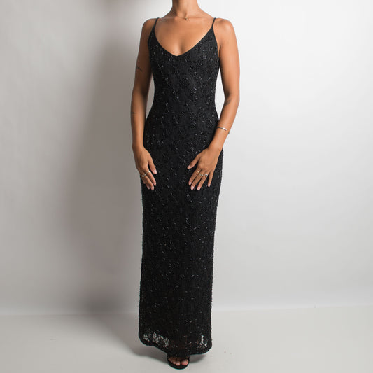 BLACK BEADED GOWN