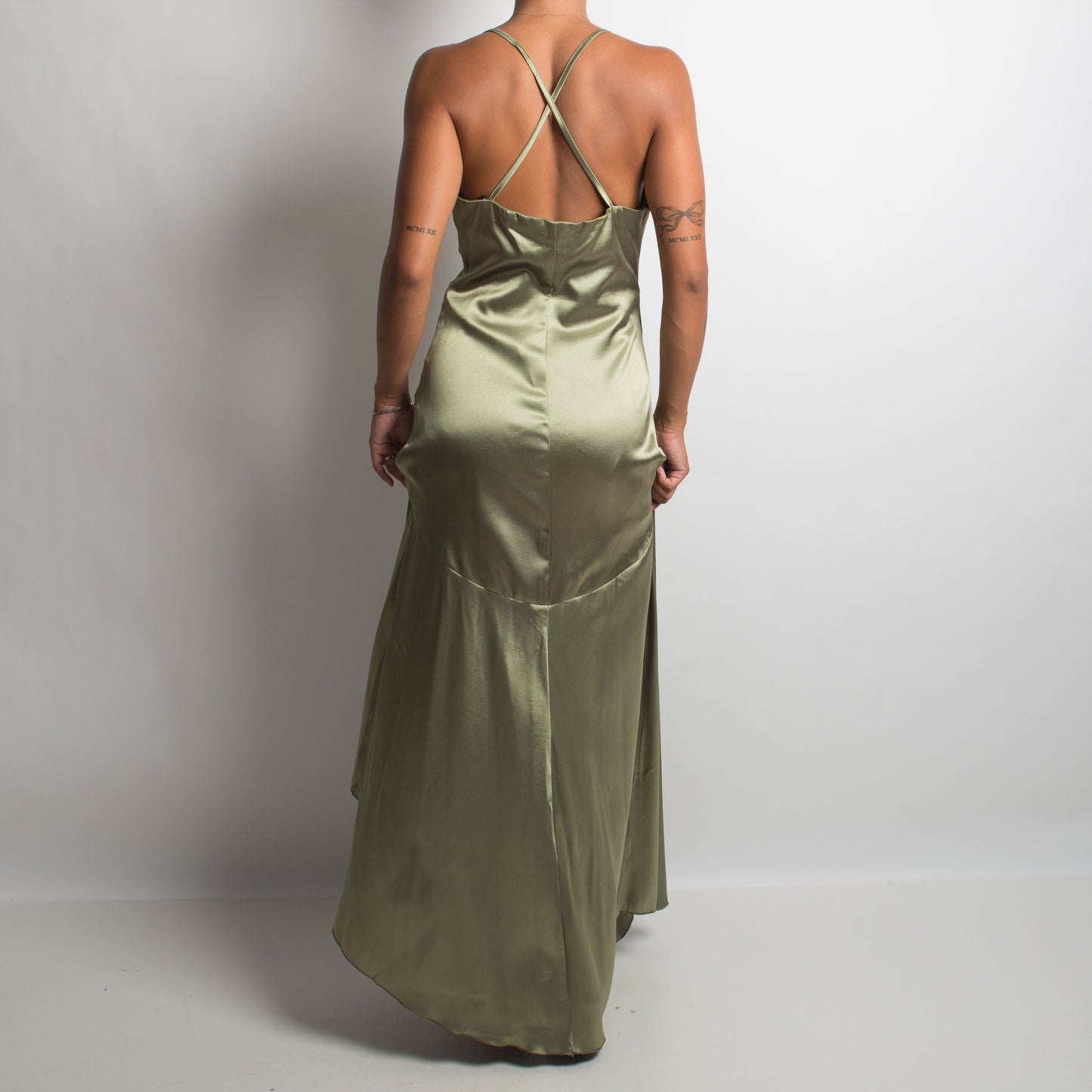 GREEN METALLIC GOWN