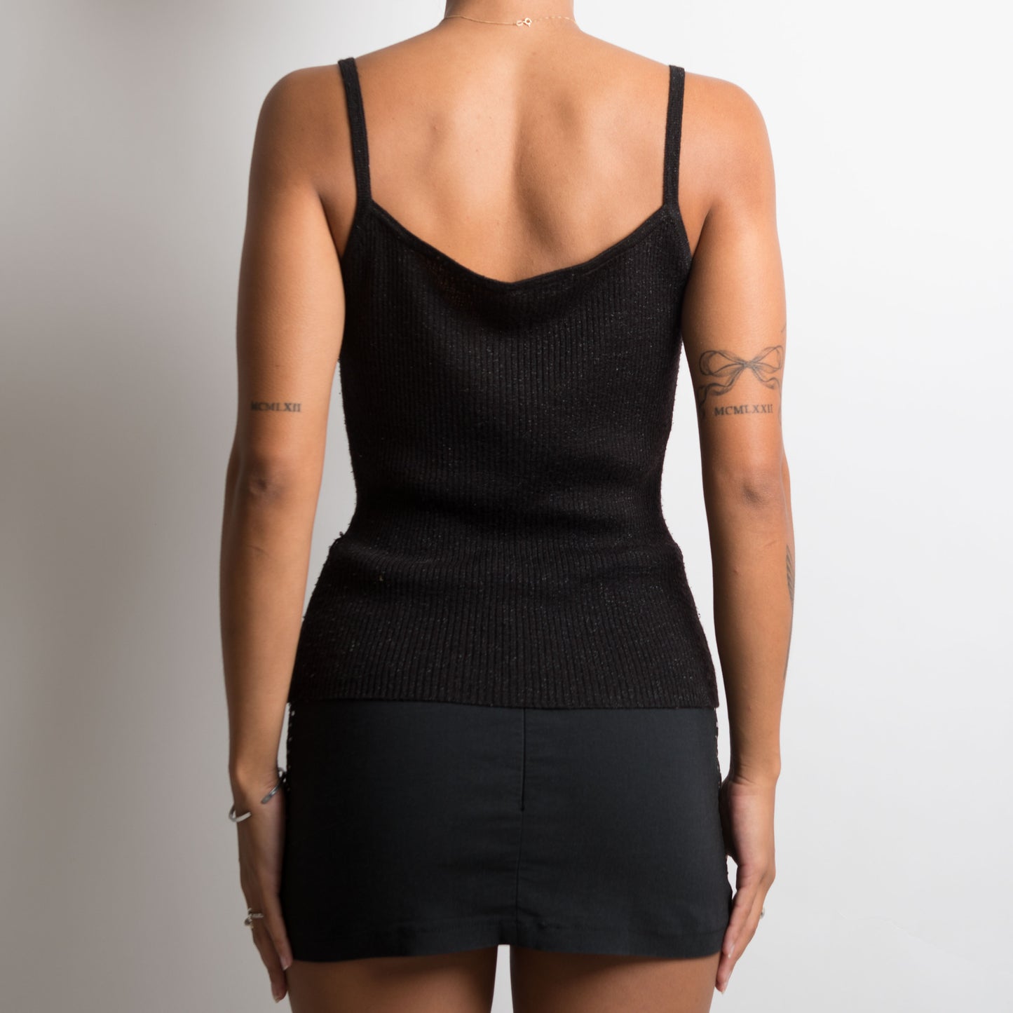 BLACK KNIT CAMISOLE