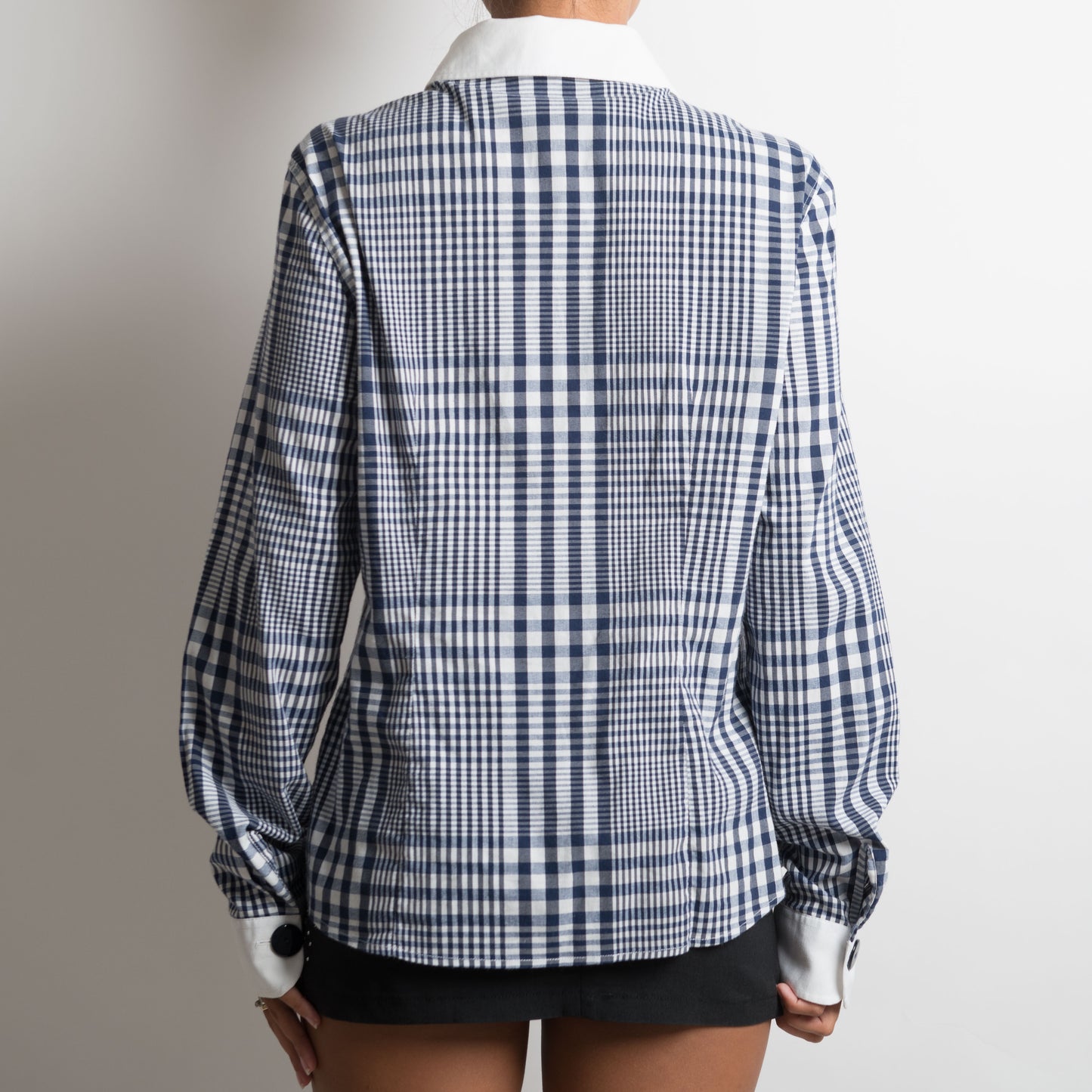 BLUE GINGHAM BLOUSE