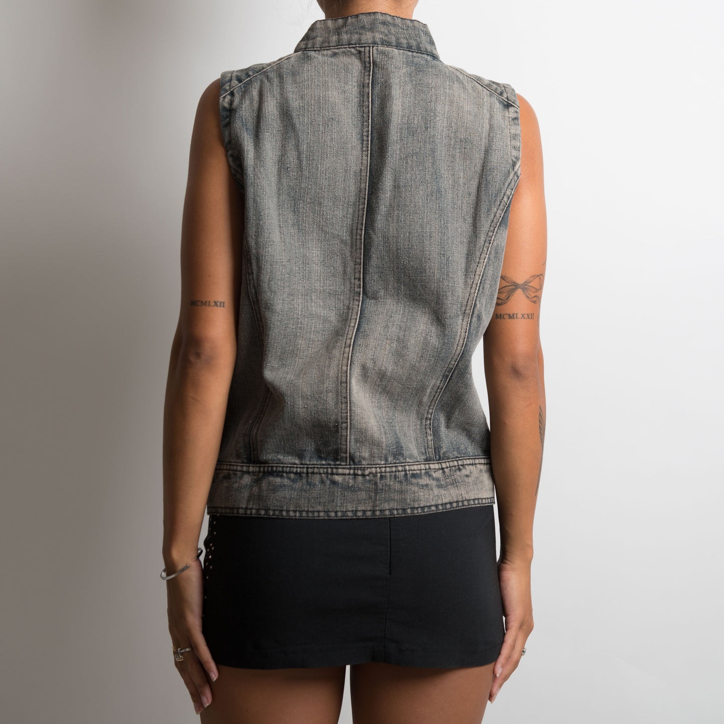 DENIM MOTORCYCLE VEST