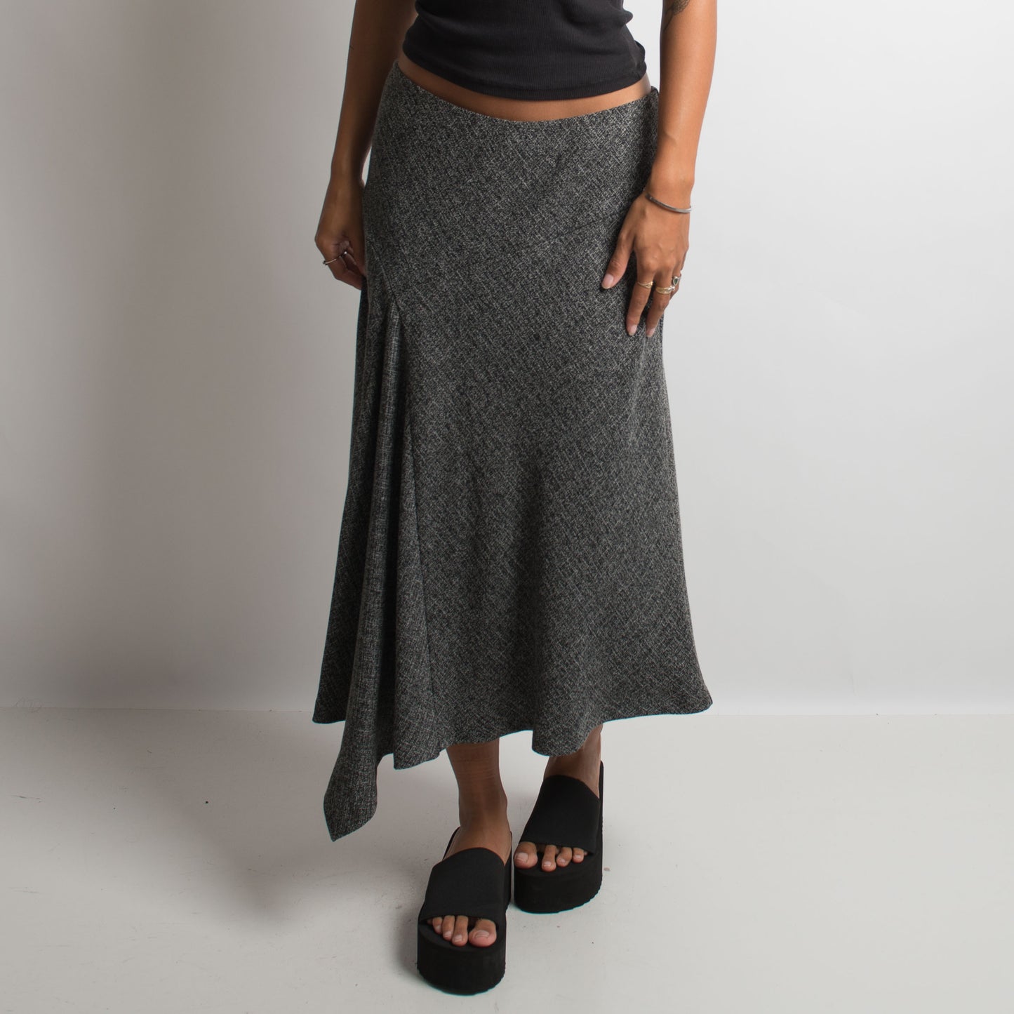 CHARCOAL MARLE SKIRT