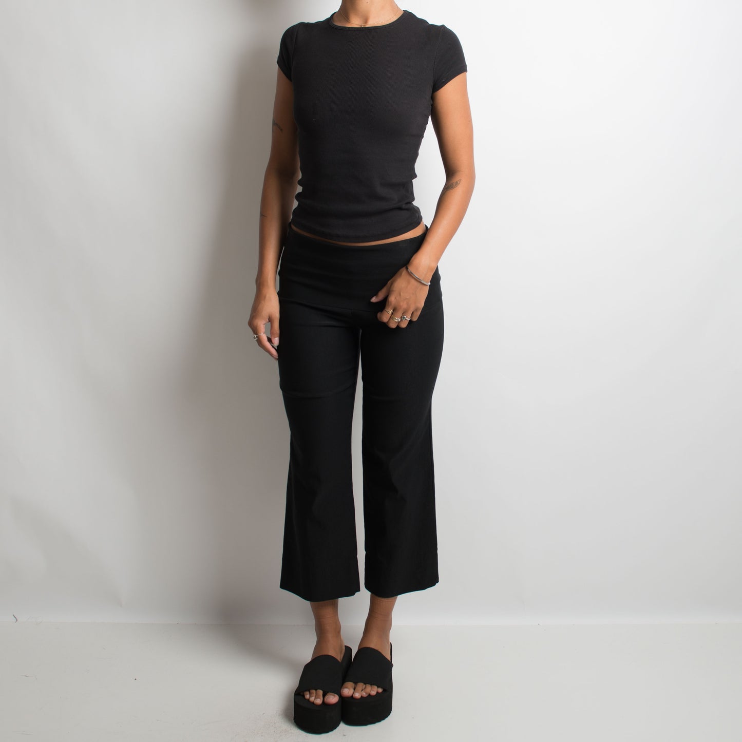 PANTALON CAPRI BOOTCUT NOIR