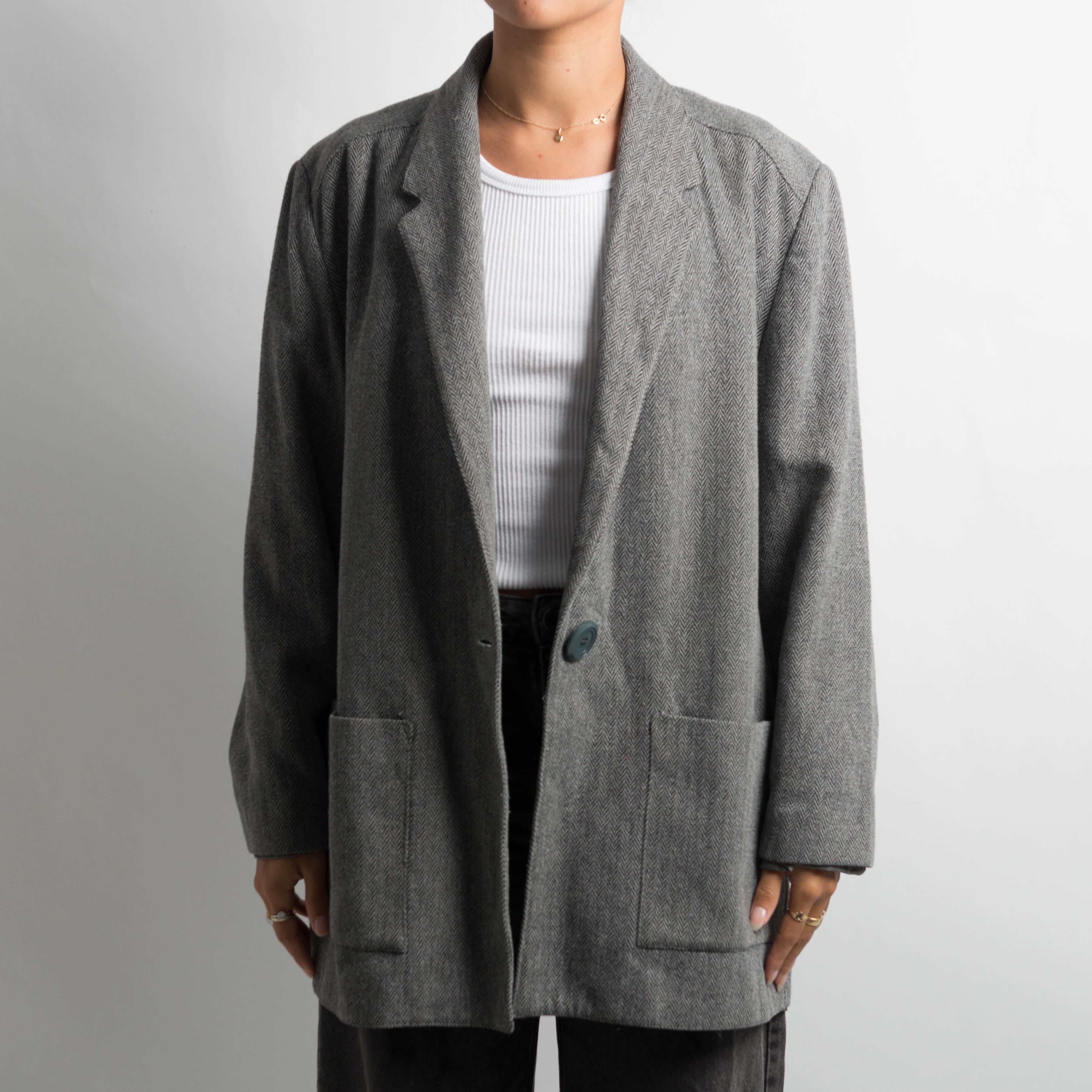 GREY OVERSIZED BLAZER