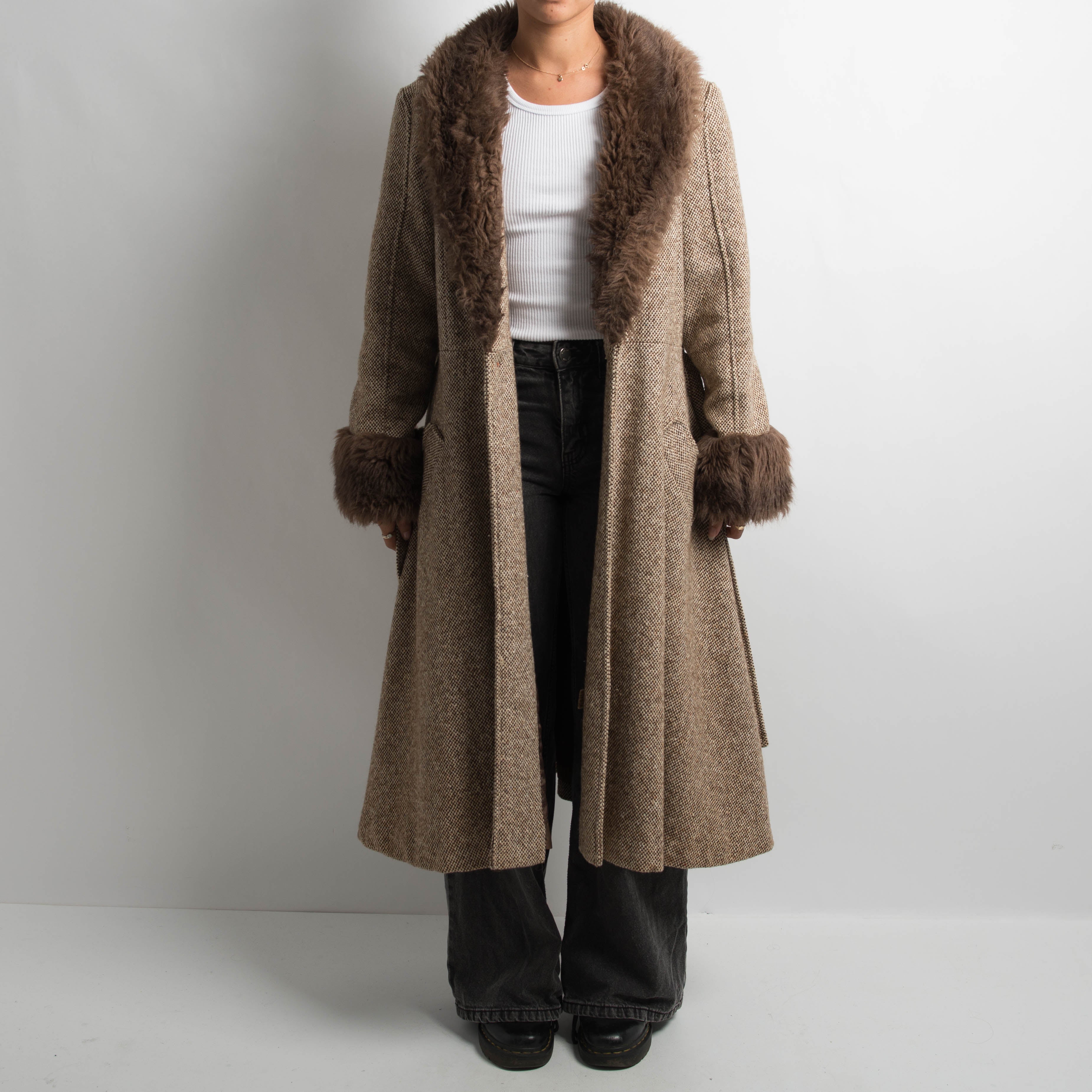 1970'S TWEED AFGHAN COAT