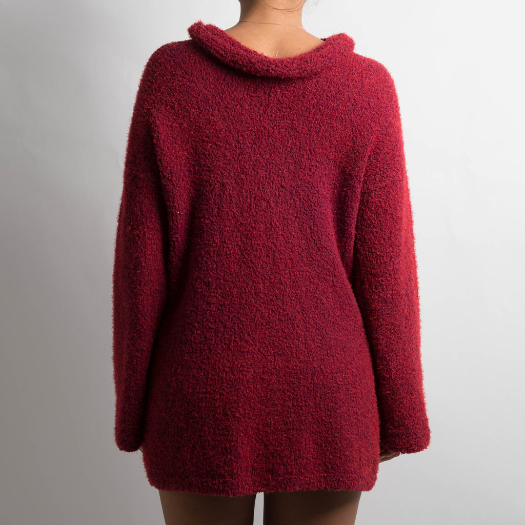 RUBY RED KNIT SWEATER