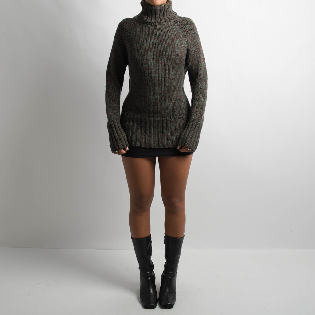 KHAKI MARLE TURTLENECK SWEATER