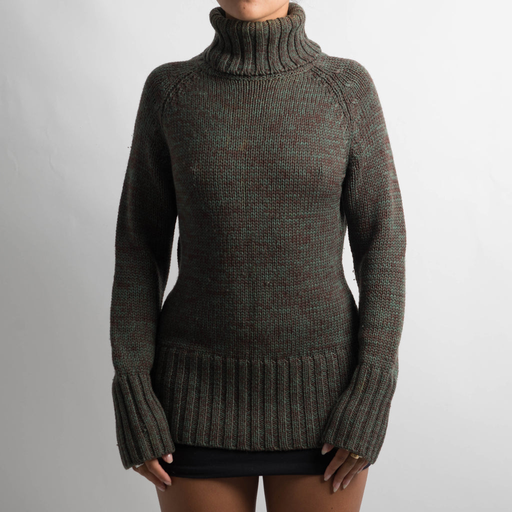 KHAKI MARLE TURTLENECK SWEATER