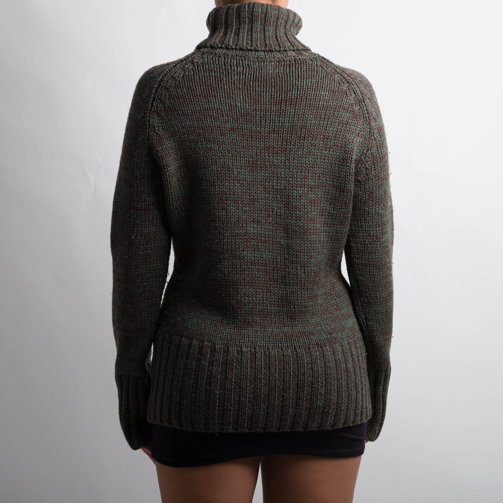 KHAKI MARLE TURTLENECK SWEATER