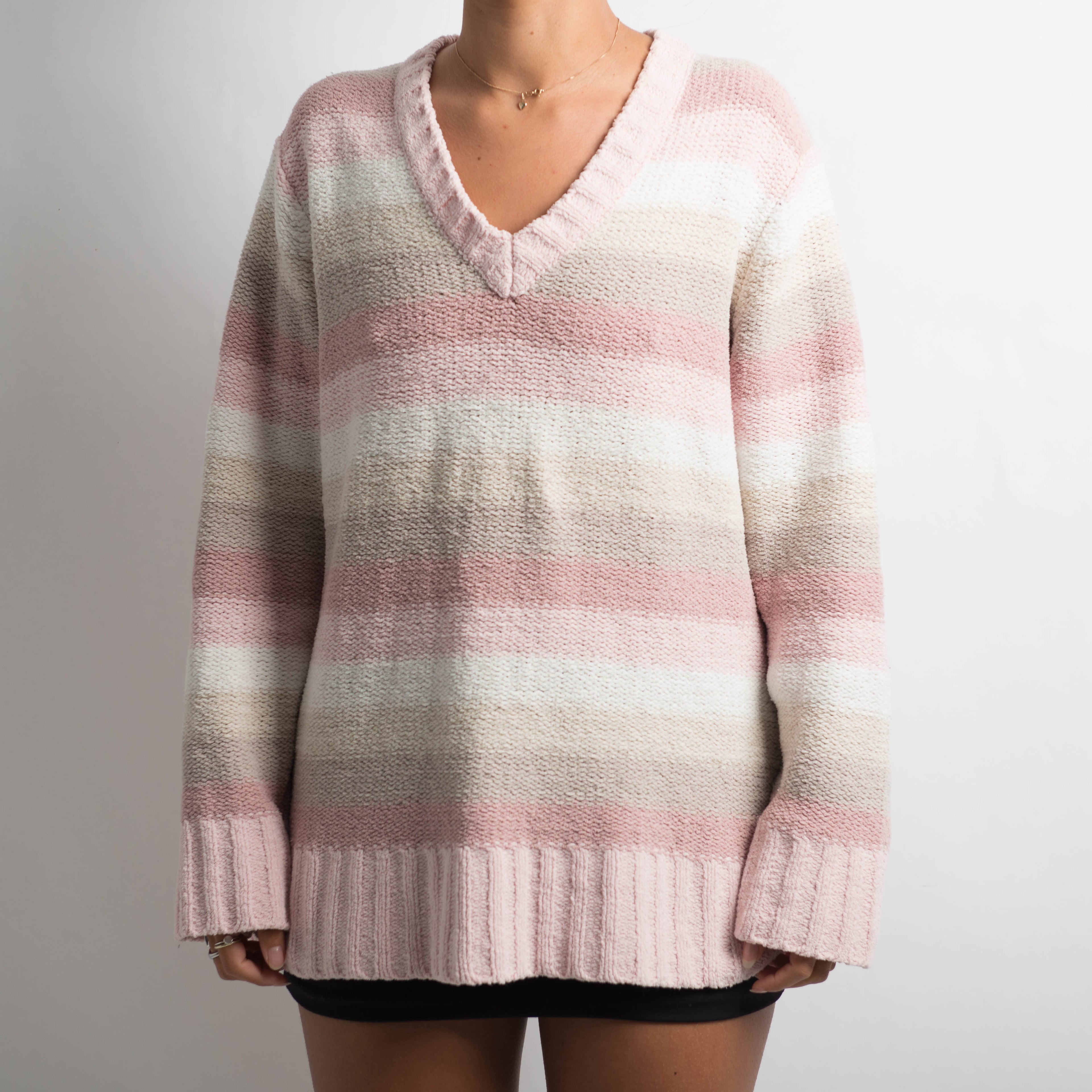 STRIPED CHENILLE SWEATER