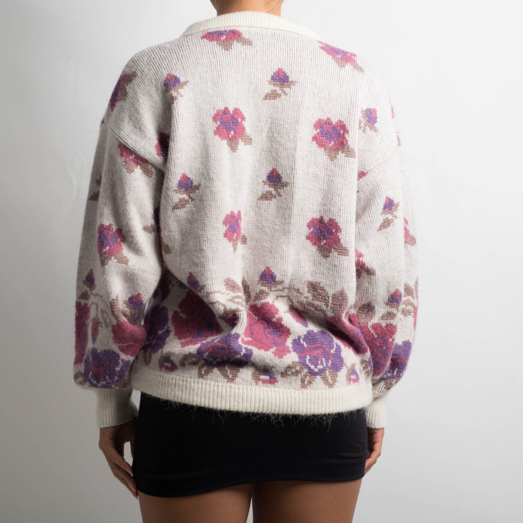 FLORAL KNIT SWEATER