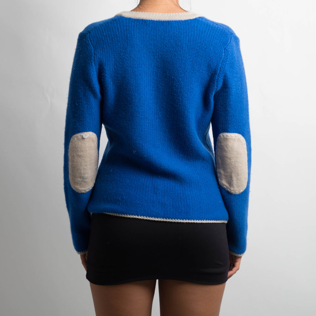 BLUE CASHMERE CARDIGAN