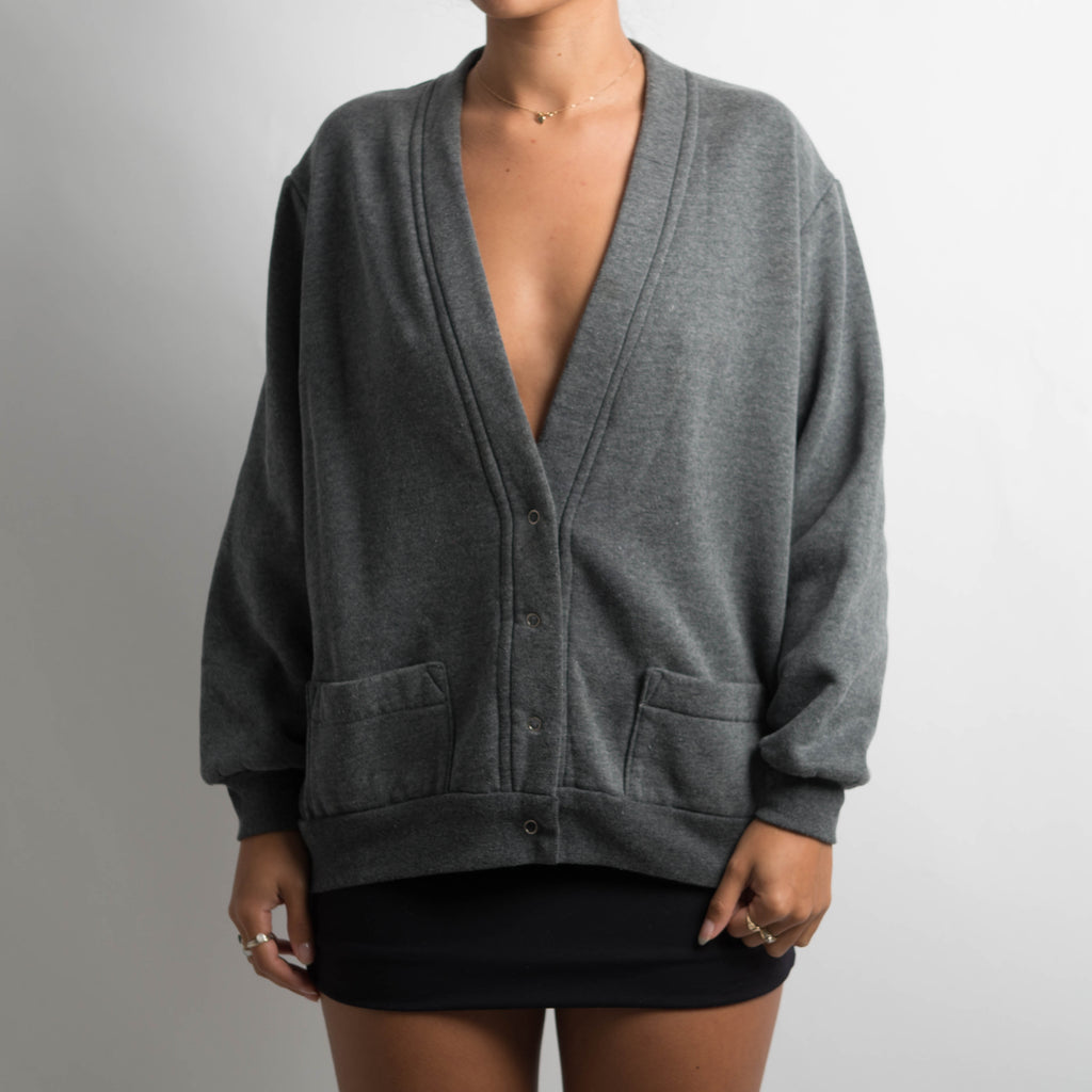 GREY SLOUCH CARDIGAN