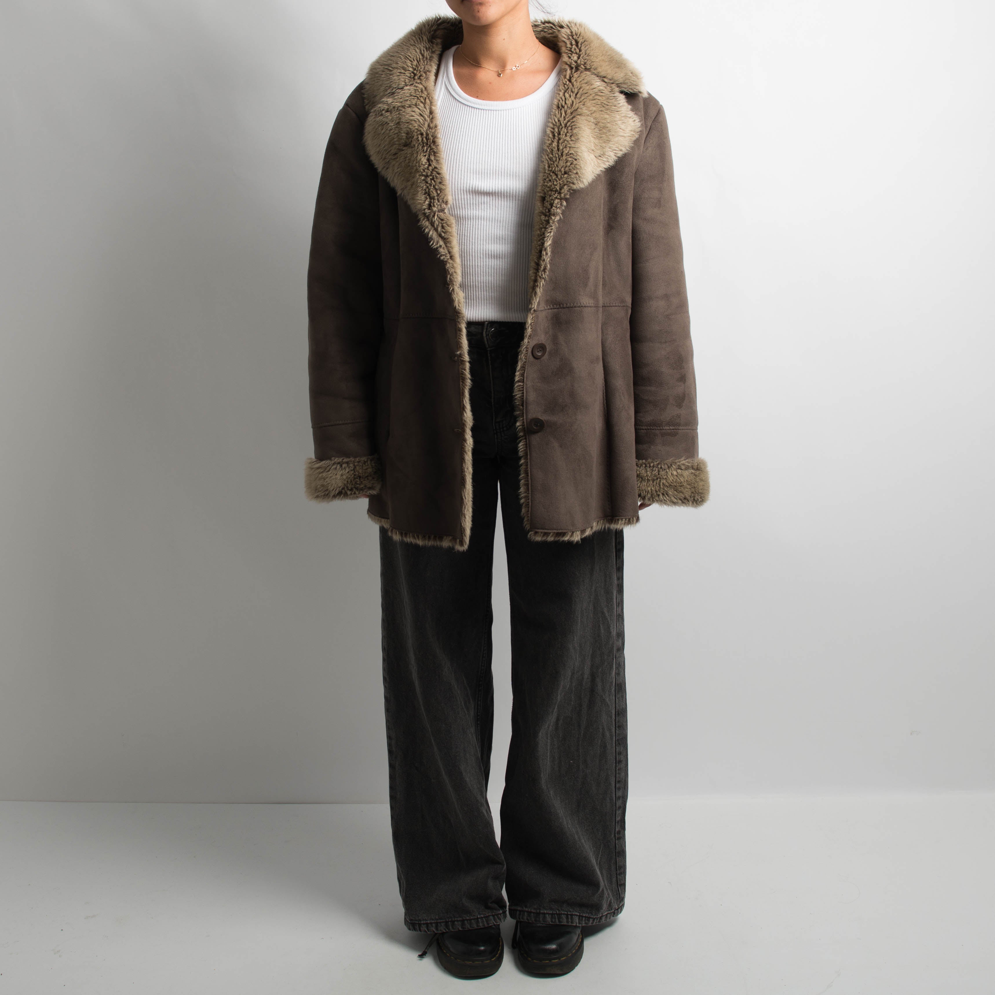 BROWN SUEDETTE JACKET