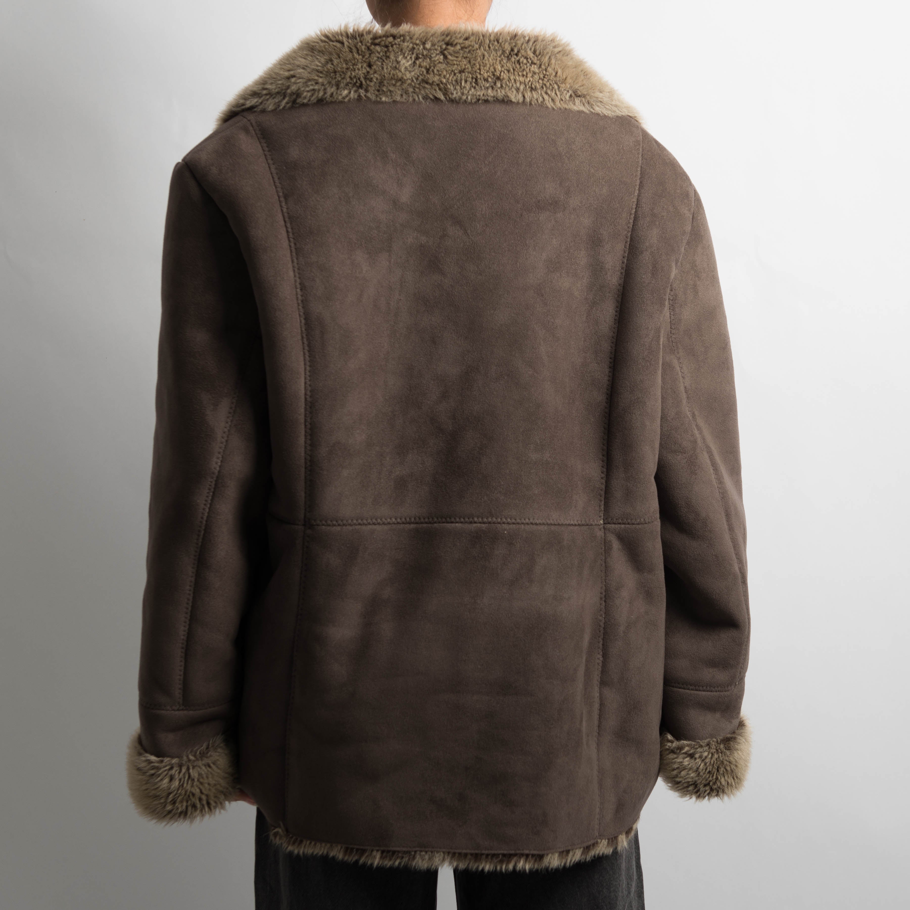 BROWN SUEDETTE JACKET