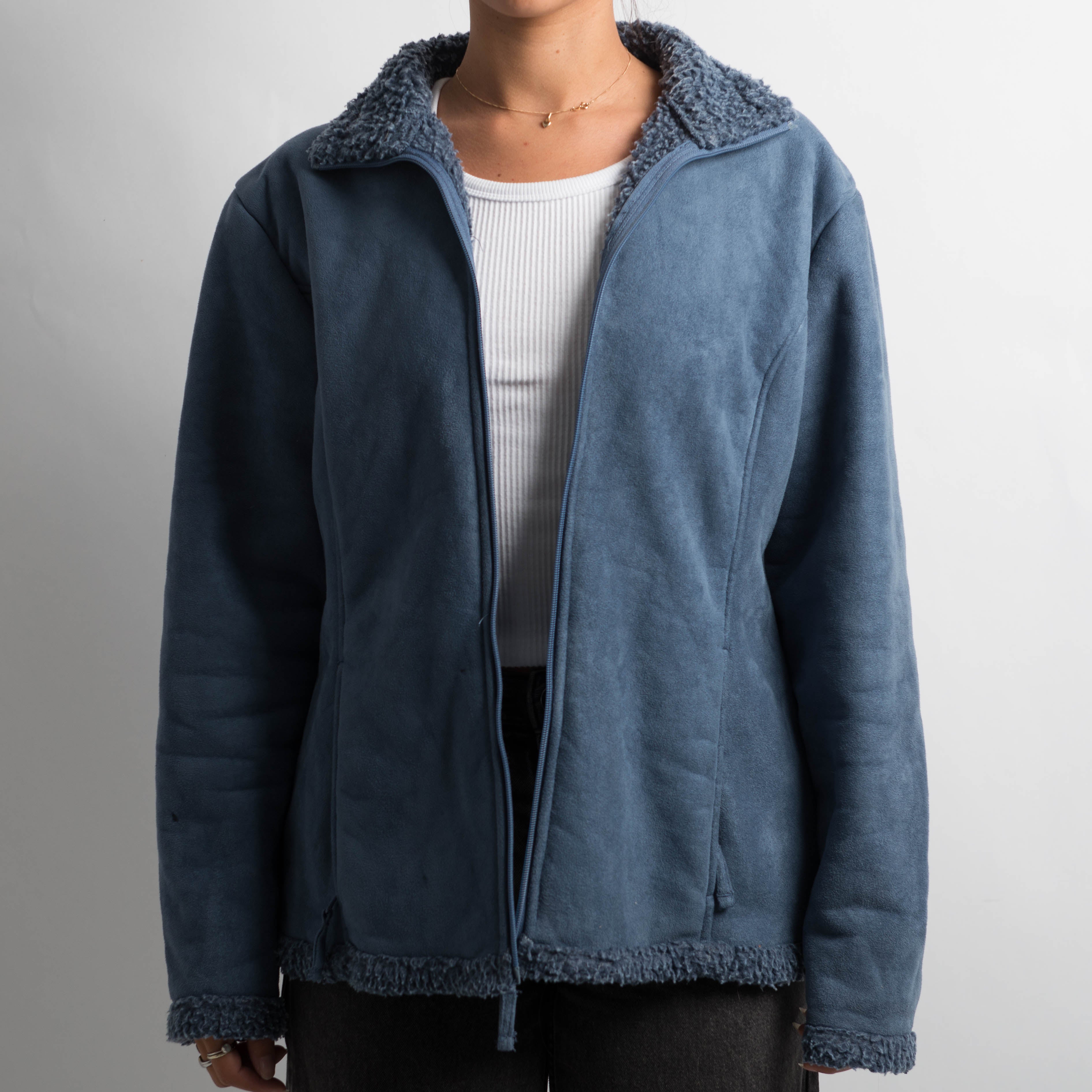 BLUE SUEDETTE JACKET