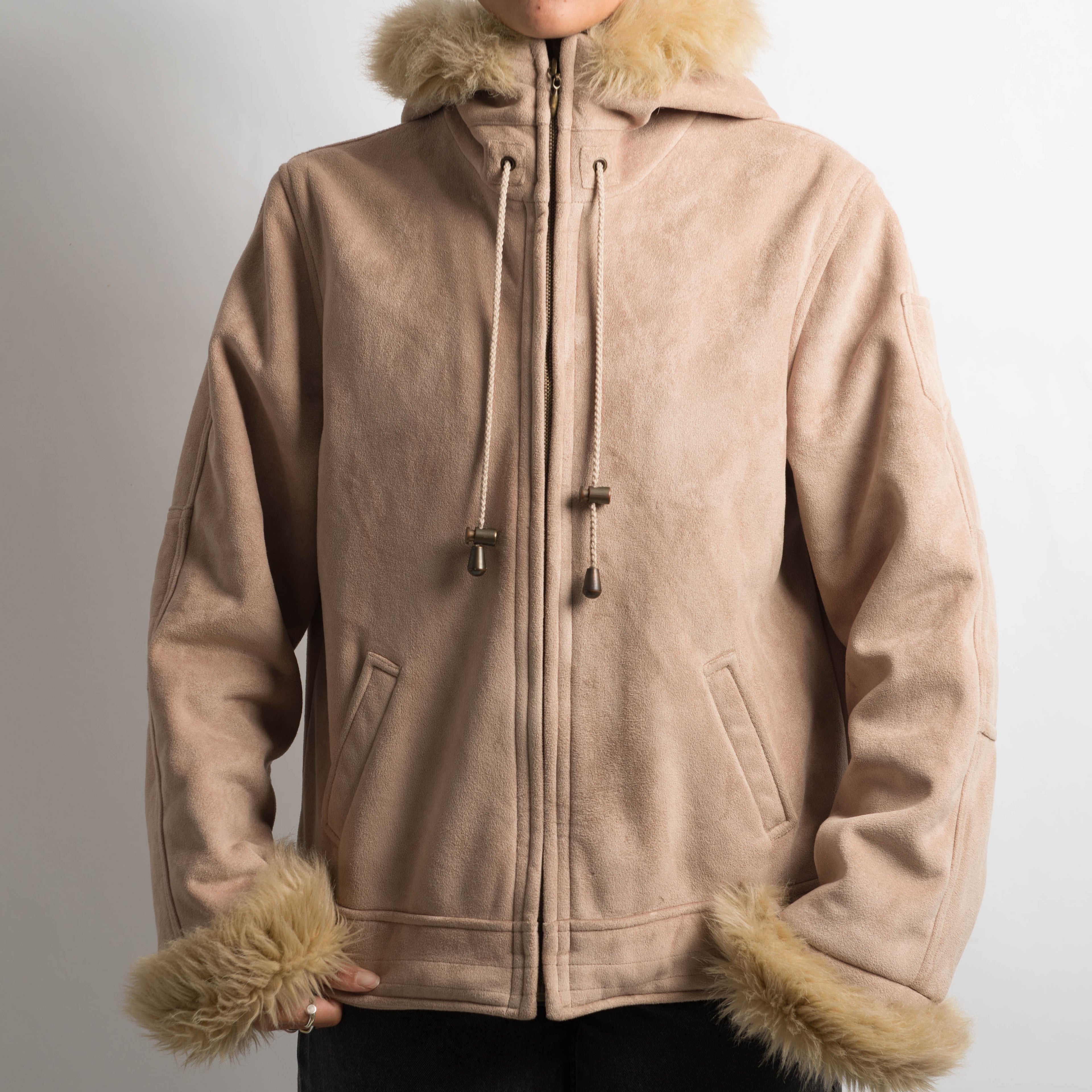 TAN FAUX SUEDE JACKET