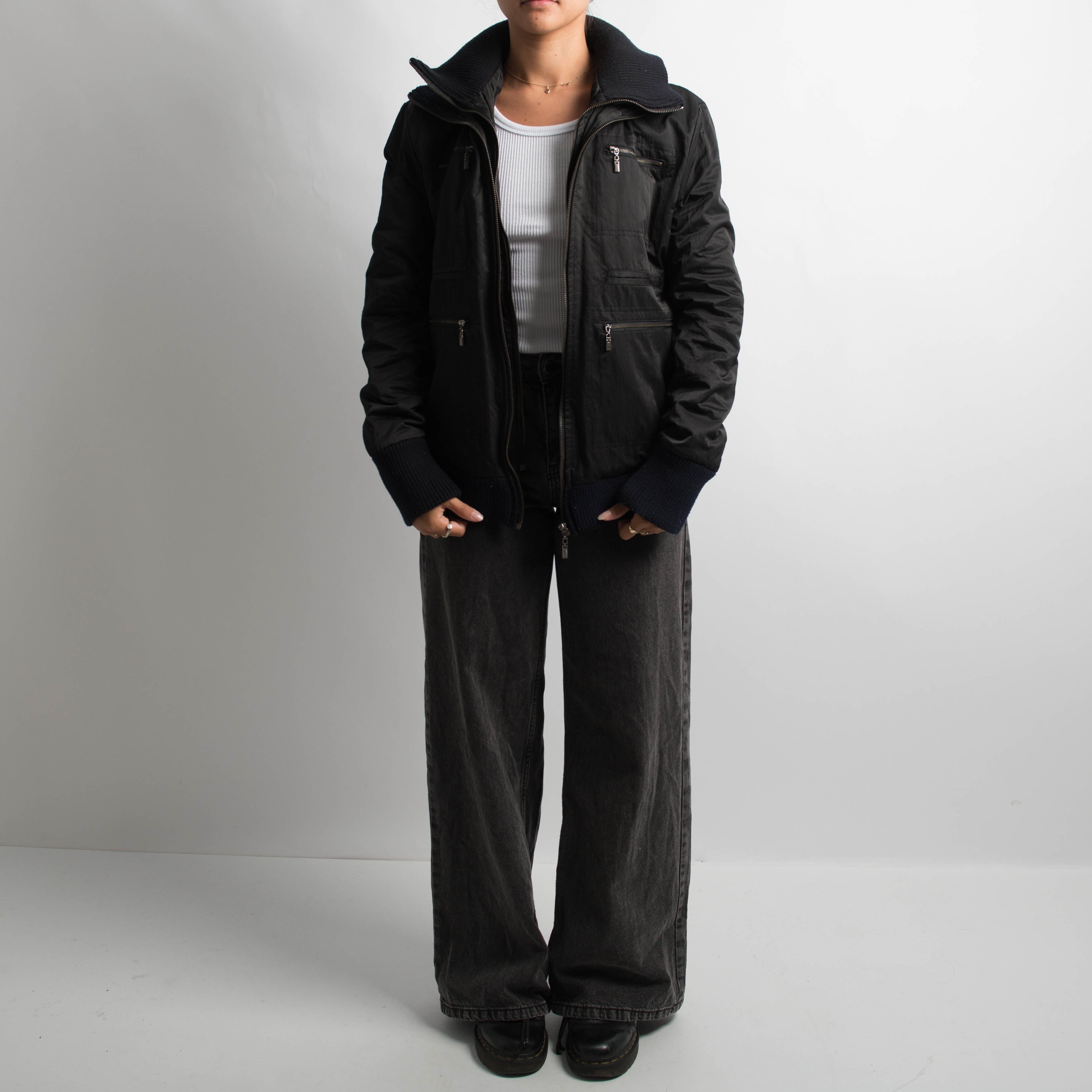 BLACK LAYERED JACKET