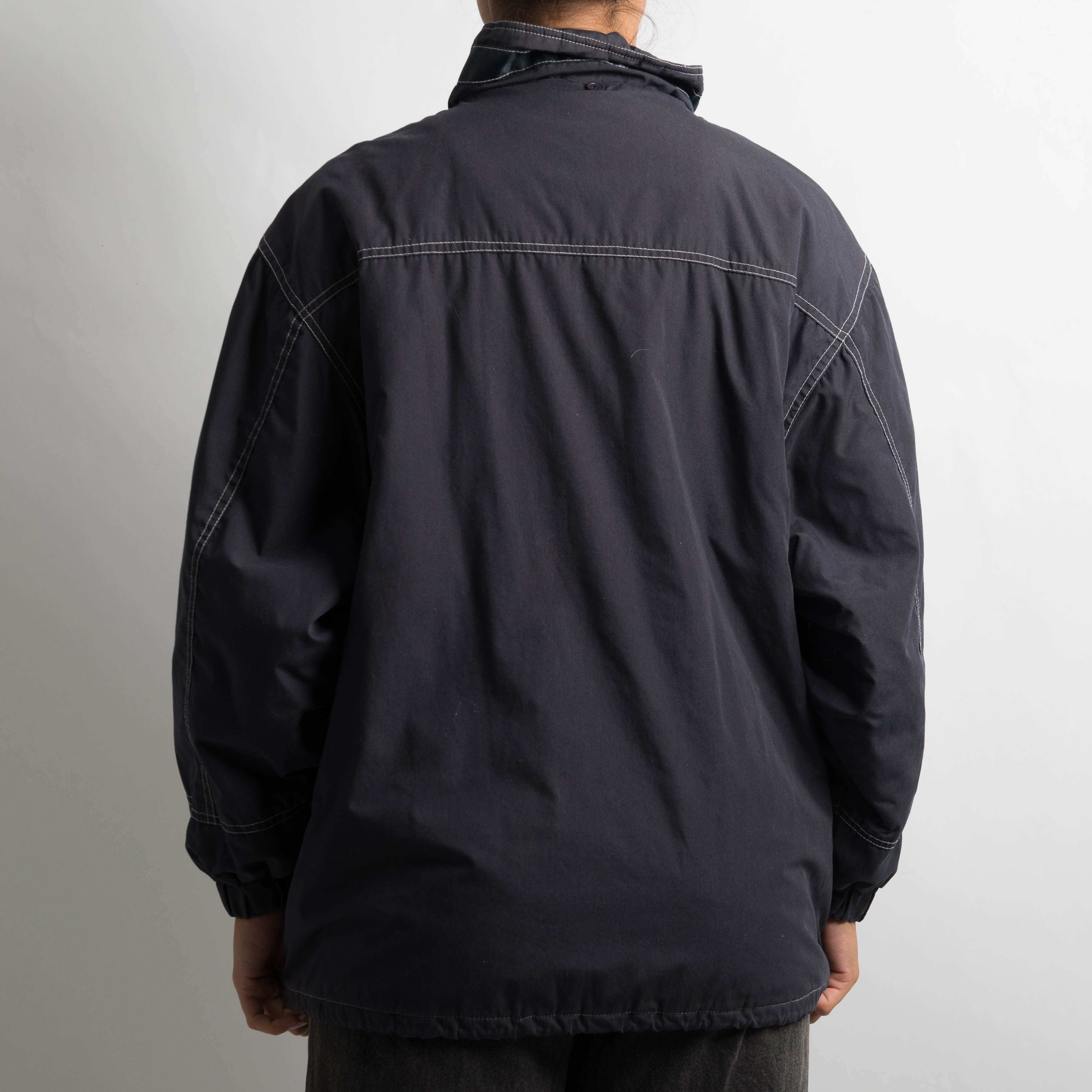 NAVY CONTRAST STITCH JACKET