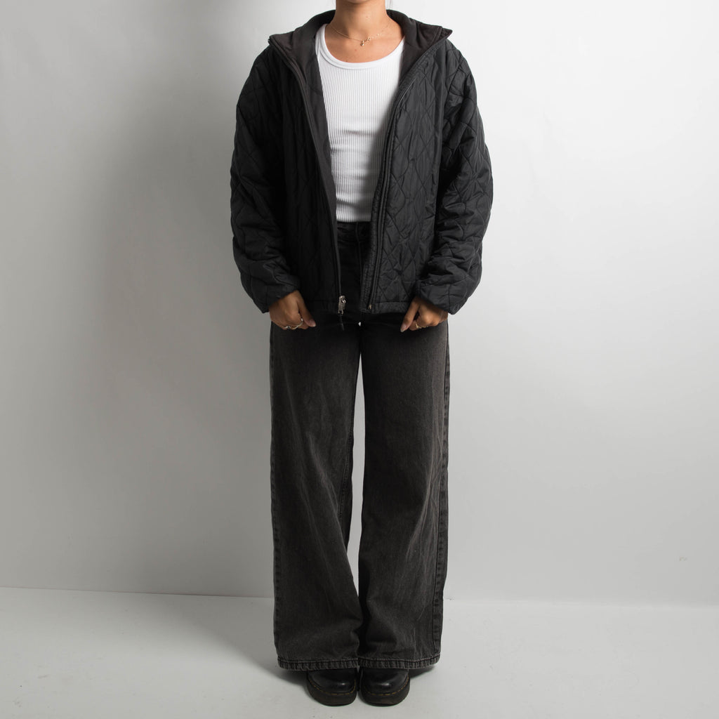 BLACK QUILTED JACKET