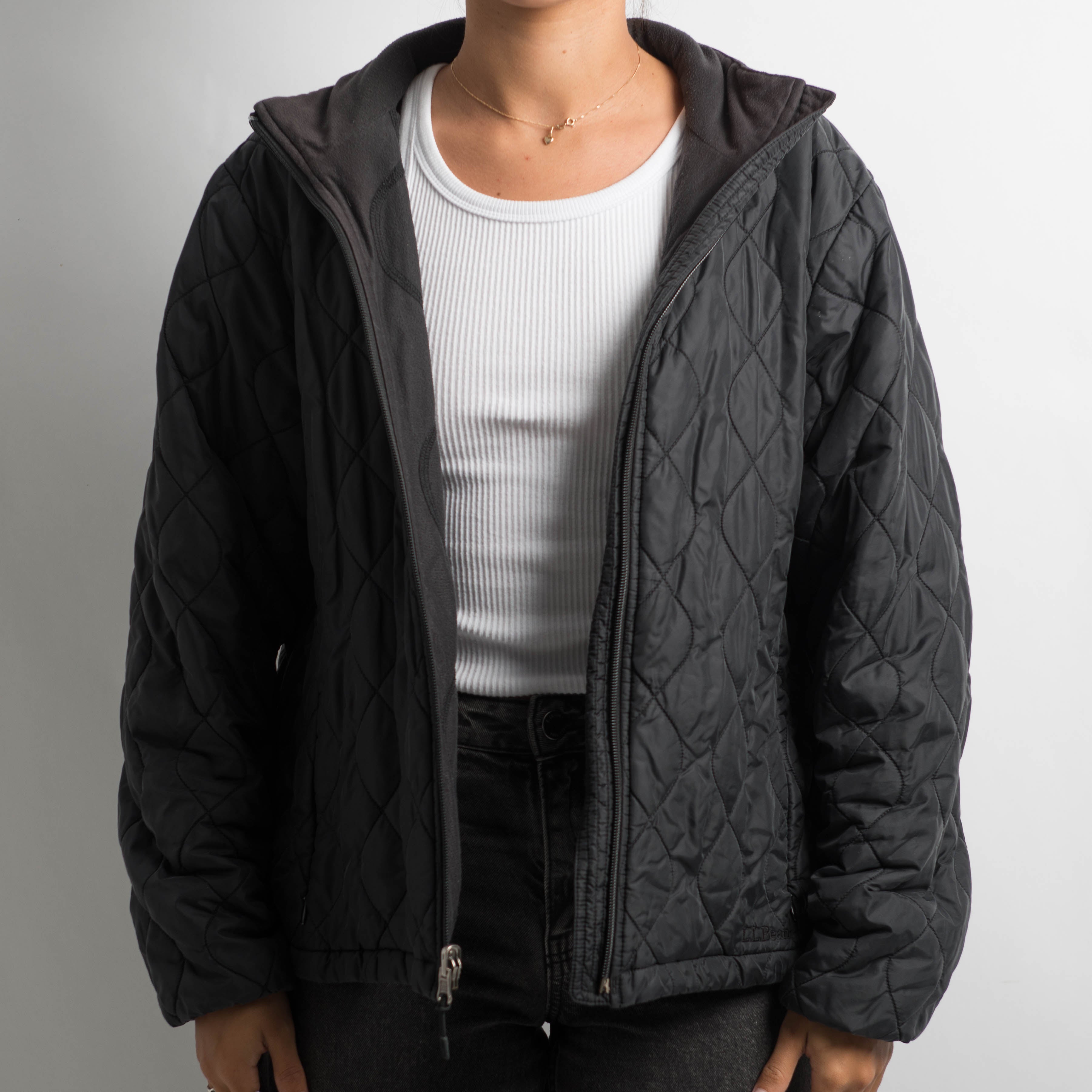 BLACK QUILTED JACKET