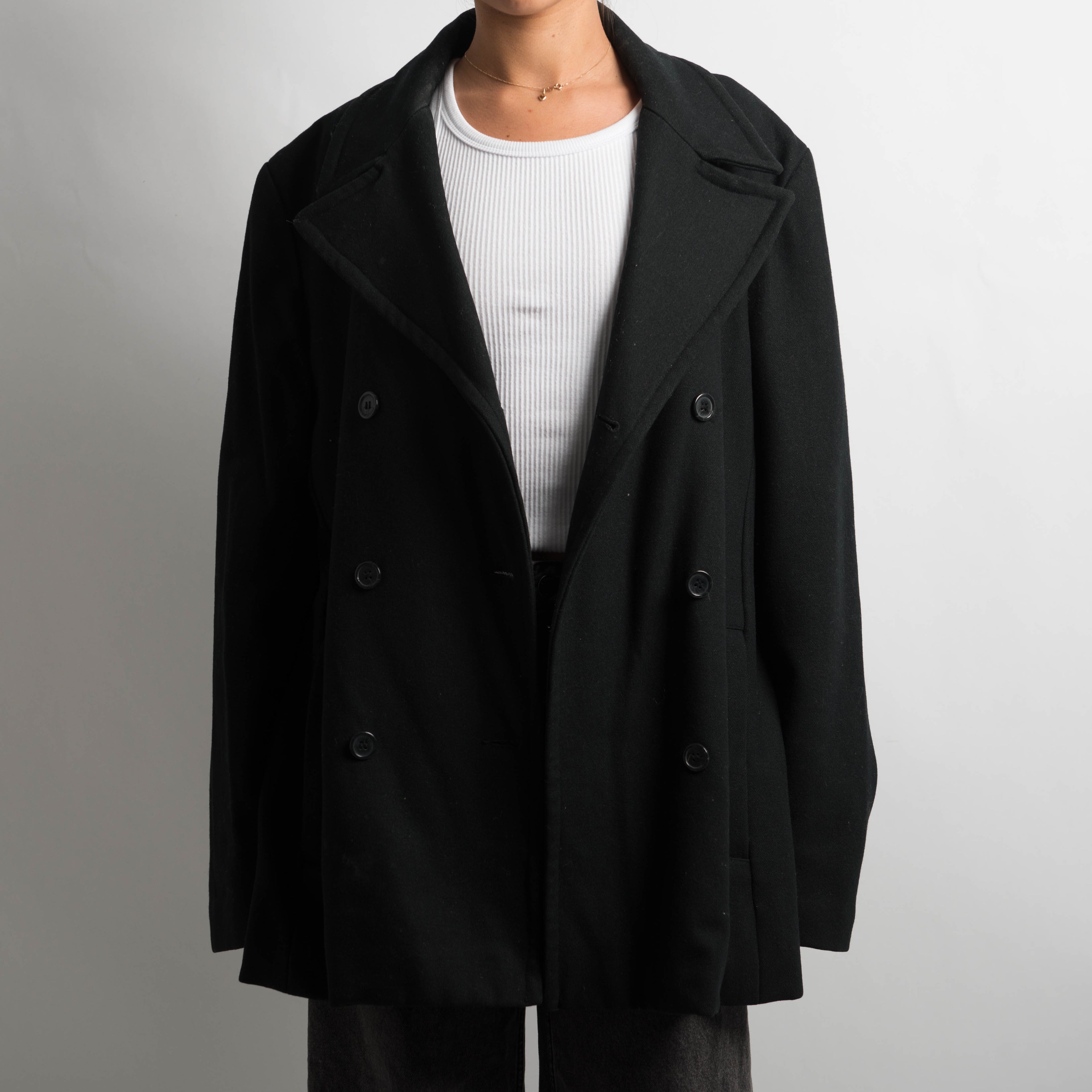 DOUBLE BREASTED WOOL COAT