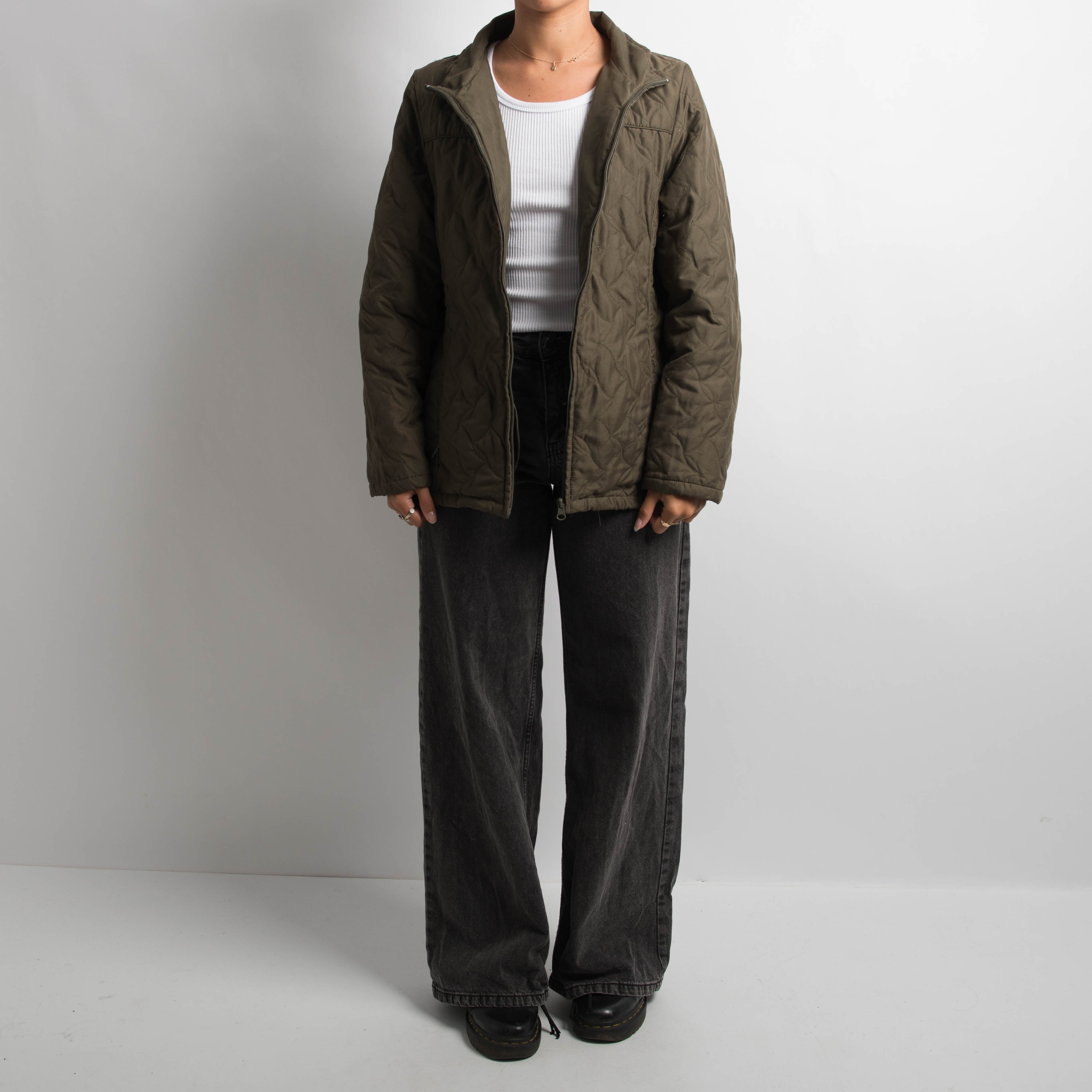 KHAKI QUILTED JACKET