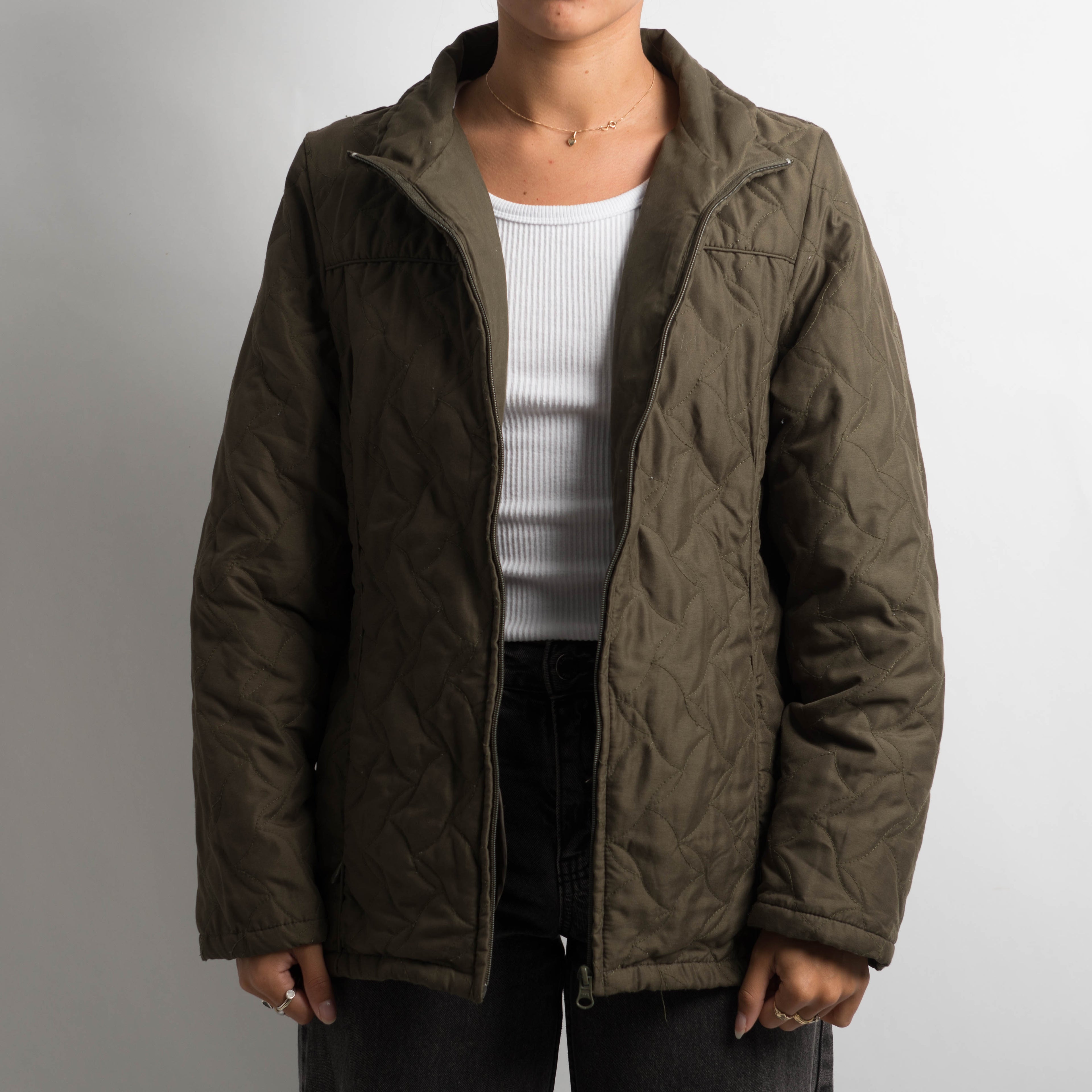 KHAKI QUILTED JACKET