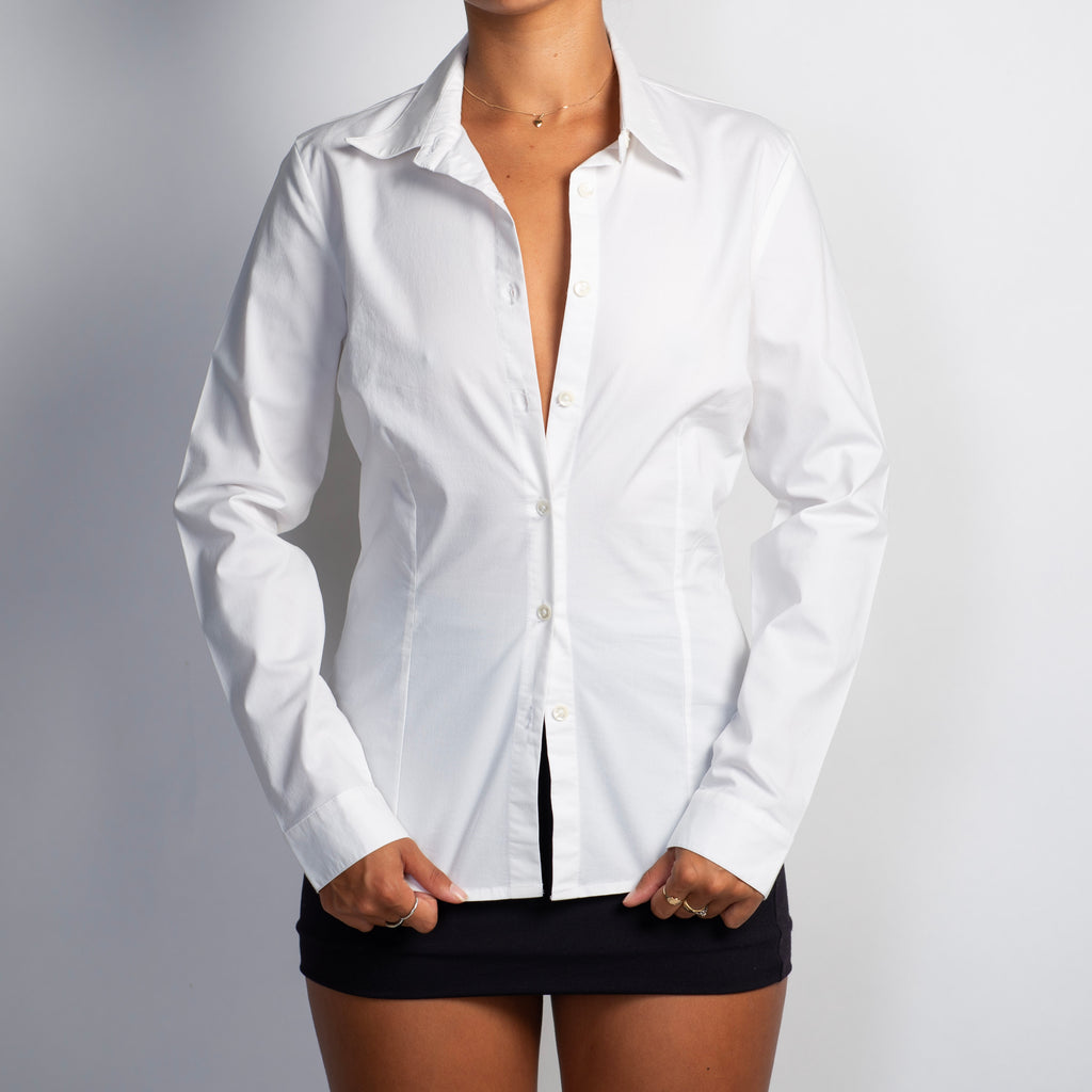 WHITE LONG SLEEVE BLOUSE