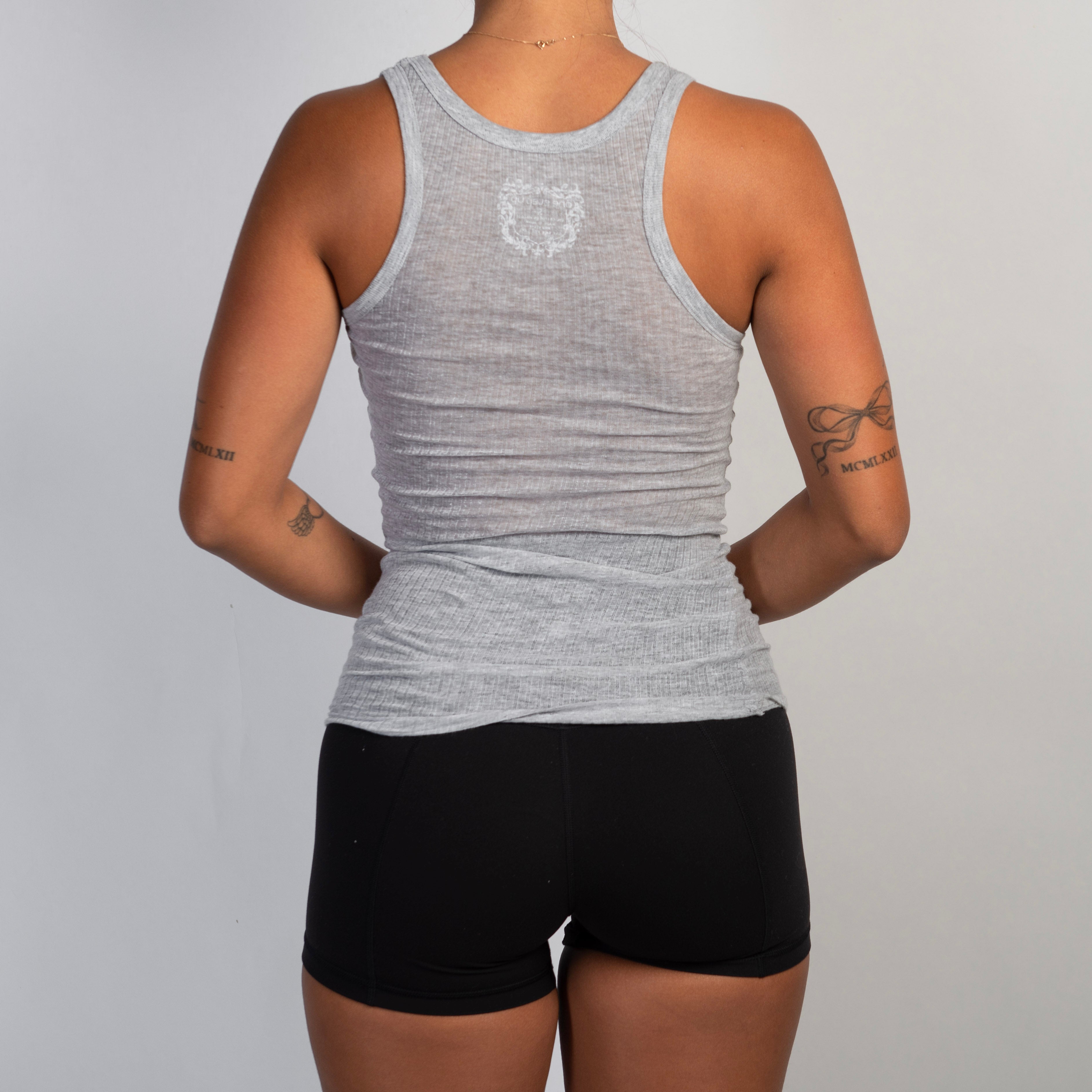 SHEER GREY TANK TOP