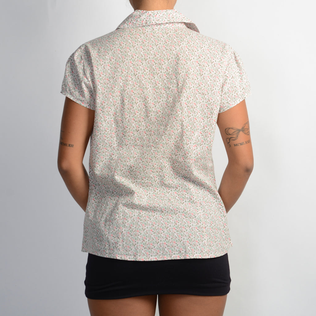 MICRO FLORAL BLOUSE