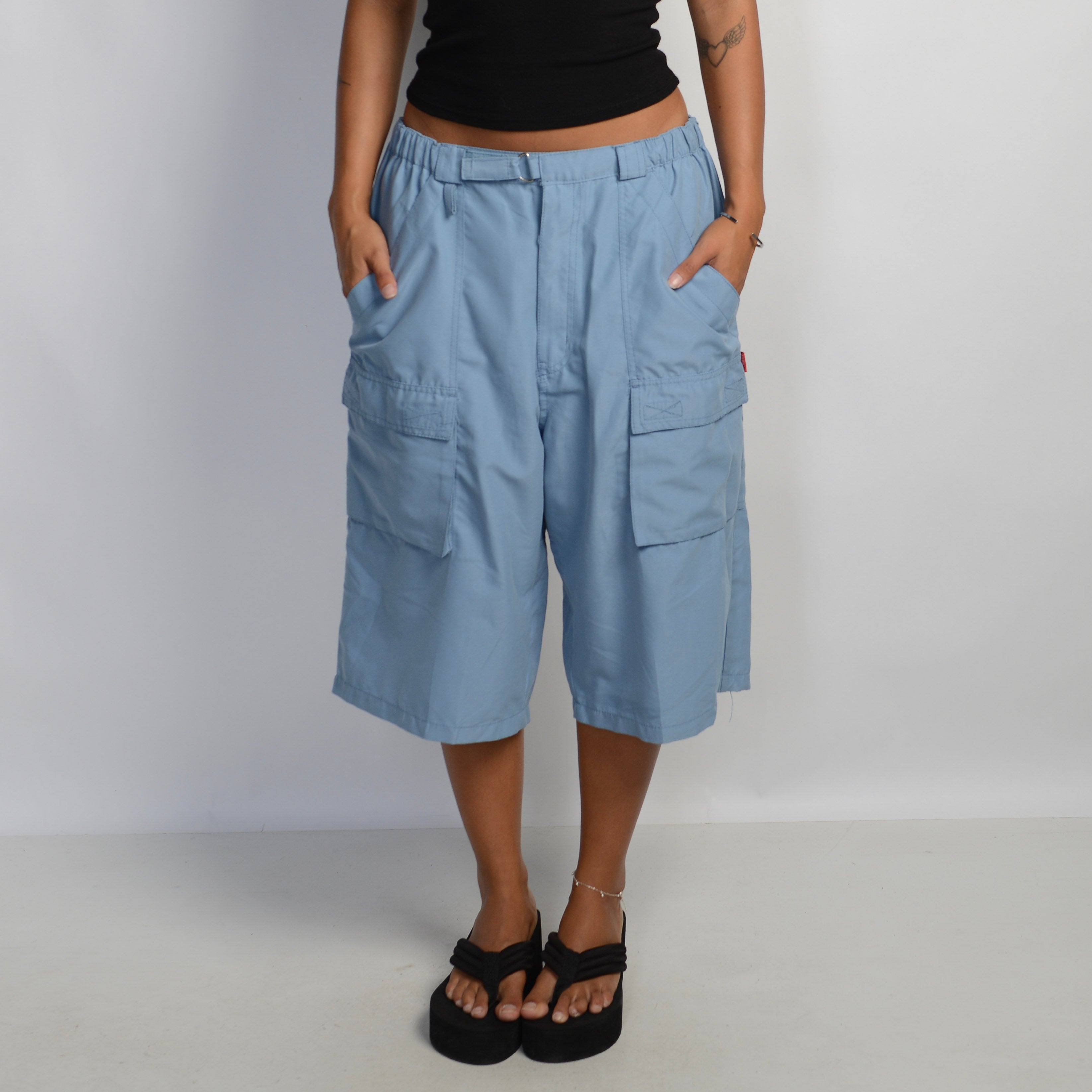 BLUE BAGGY CARGO SHORTS