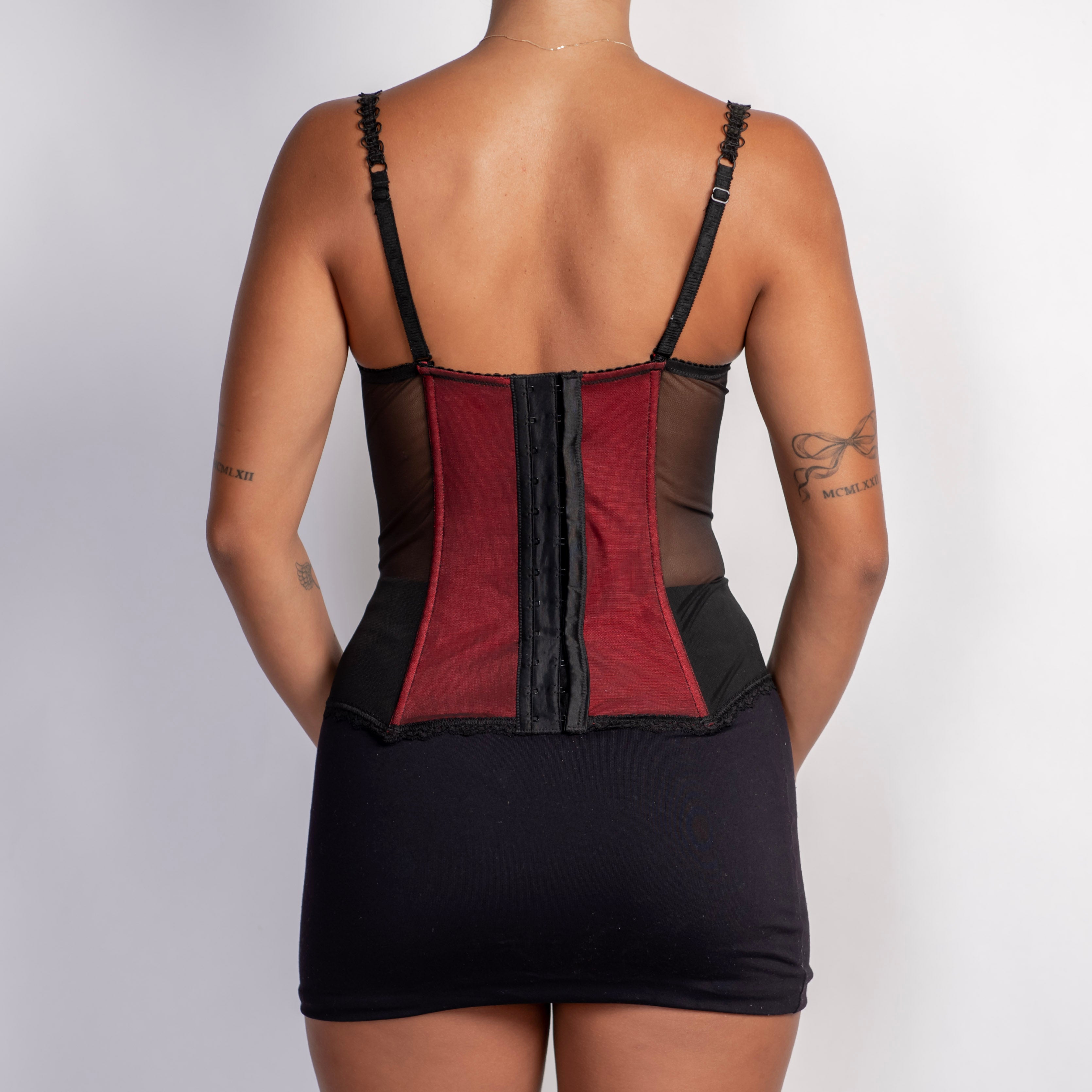 RED PANEL BUSTIER