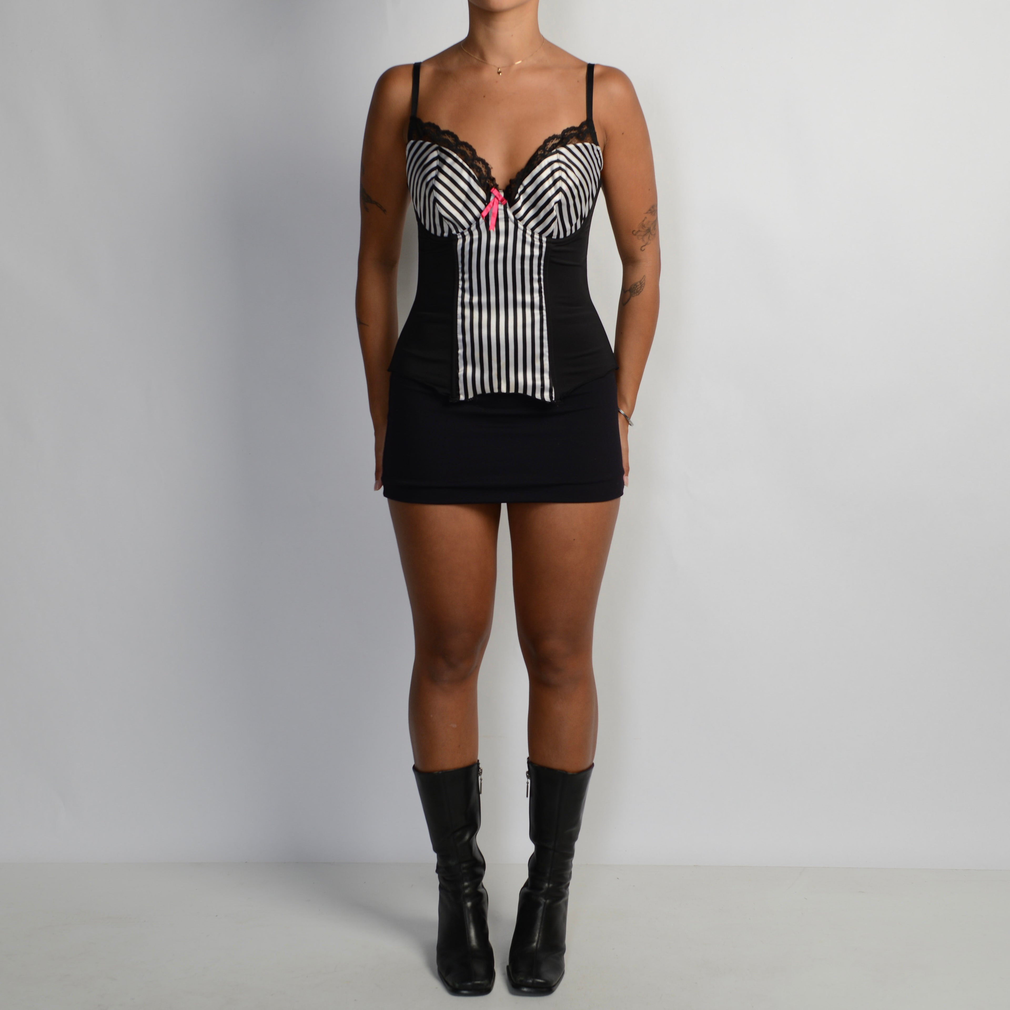 B&W STRIPE BUSTIER