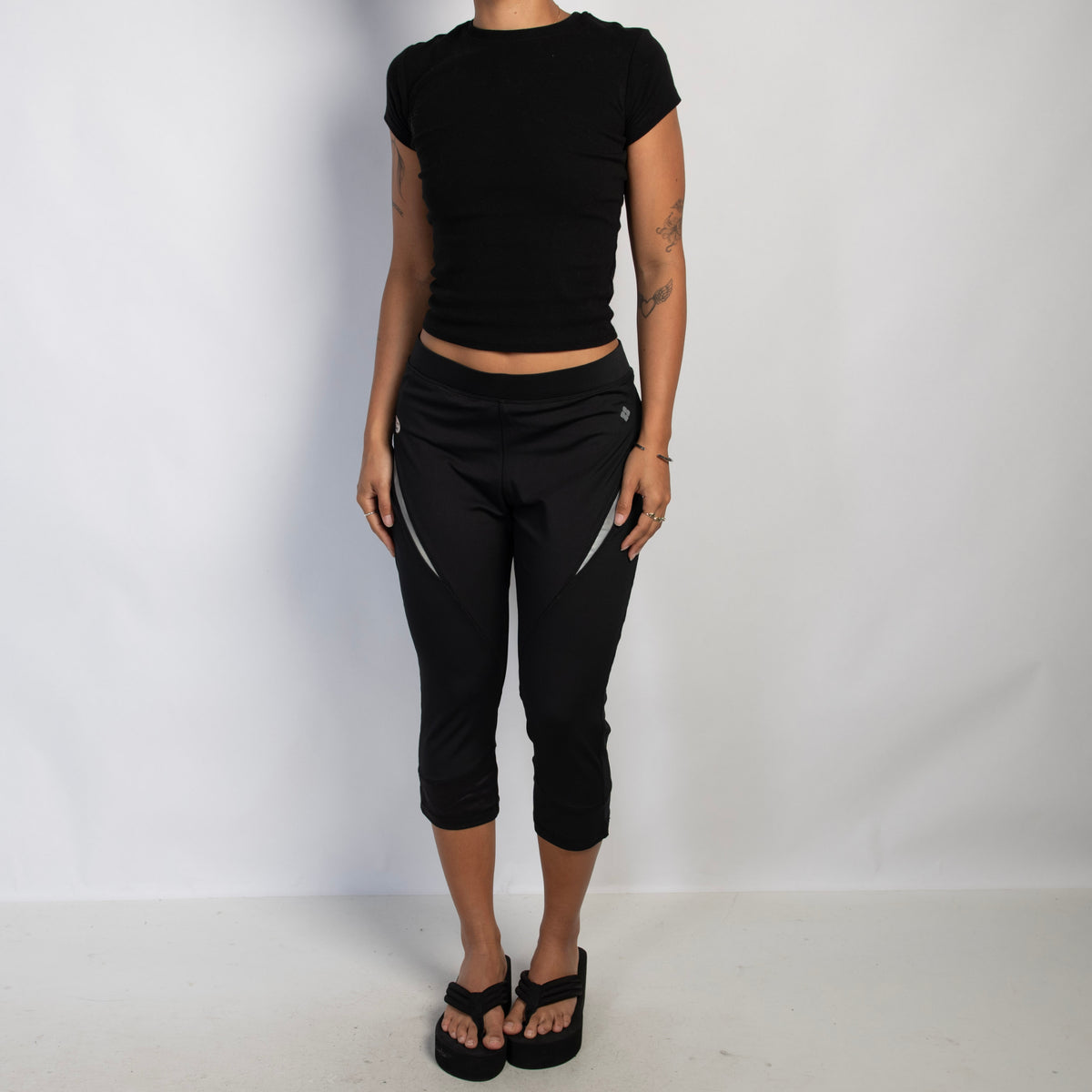 BLACK CROP TIGHTS