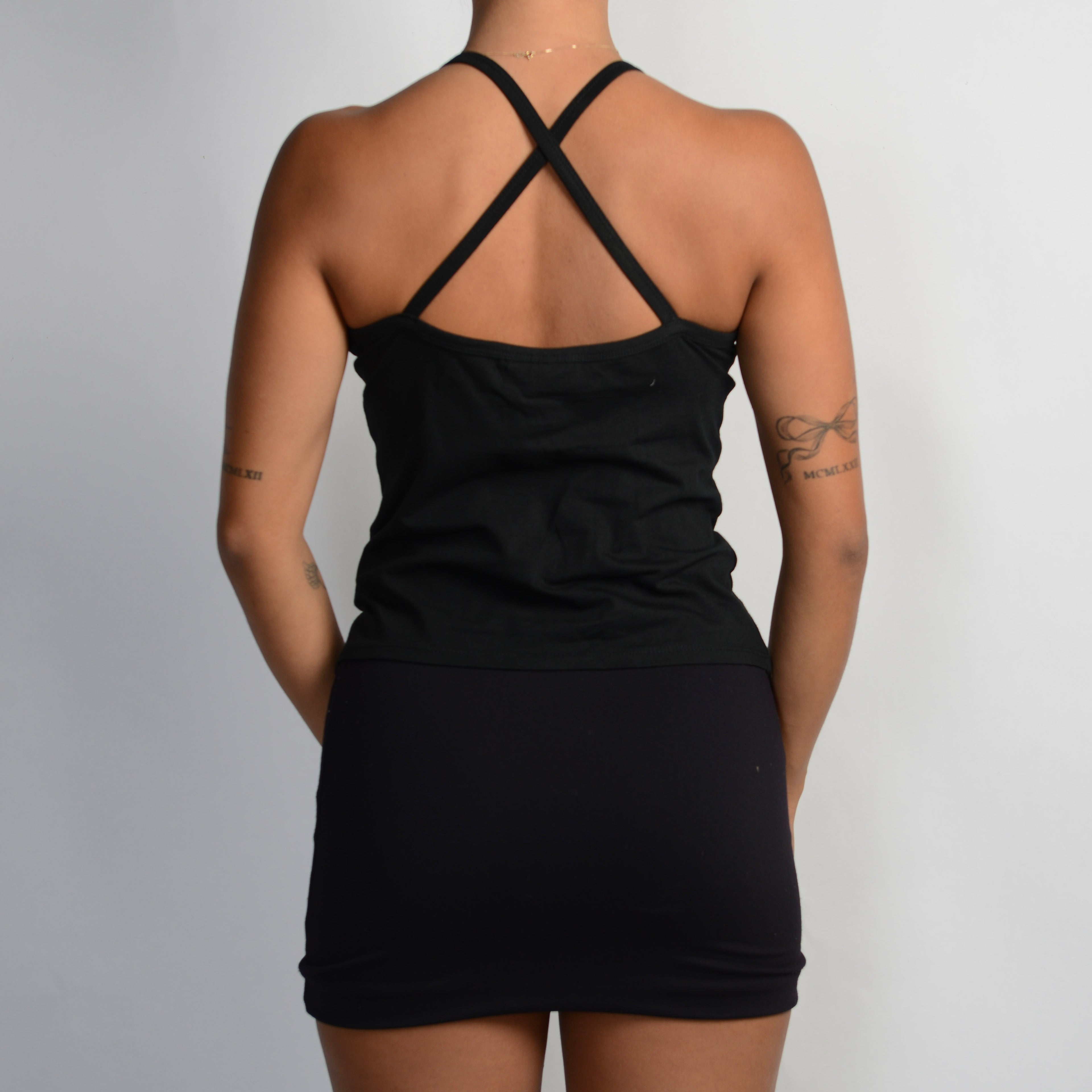 BLACK FRINGE CAMISOLE