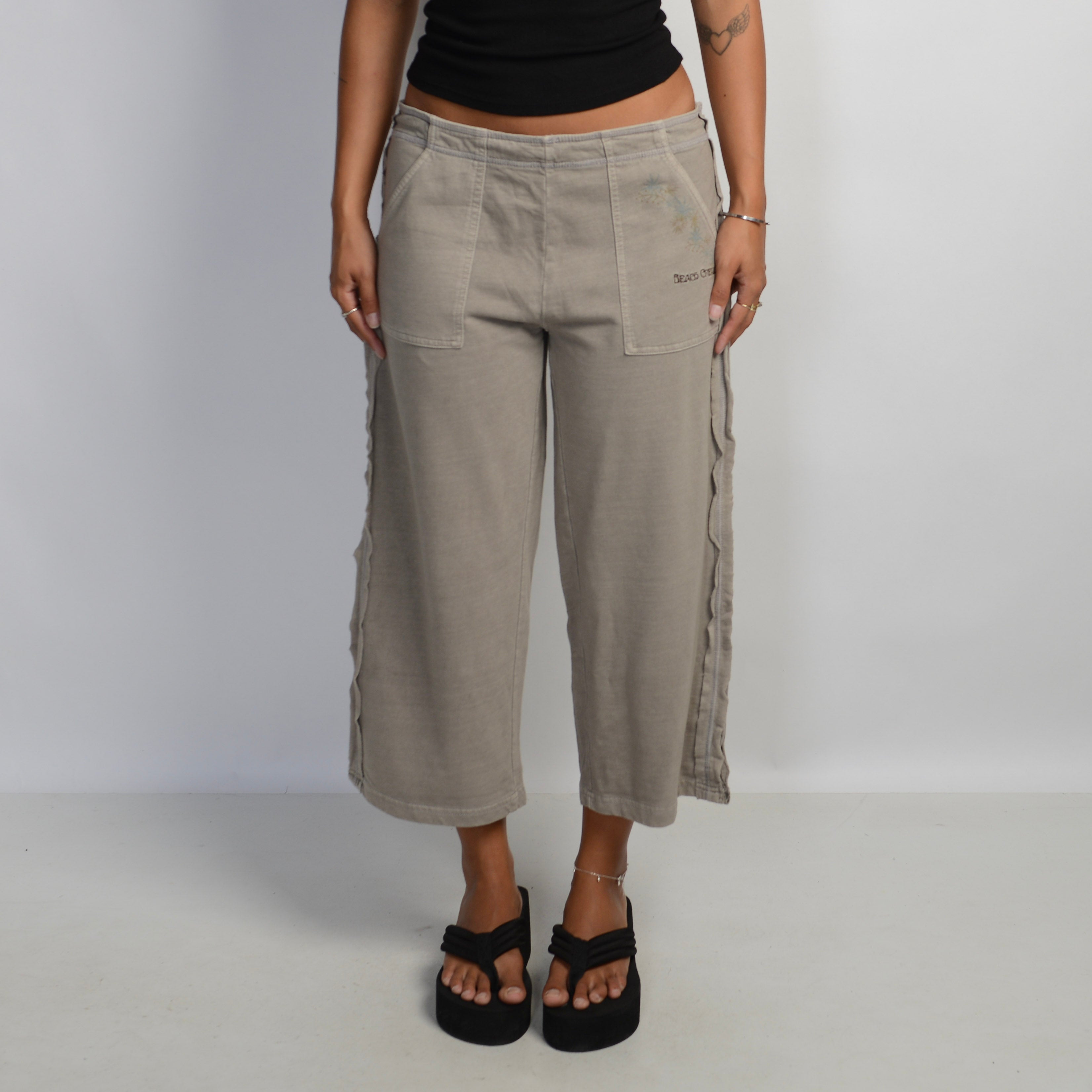 CROP WIDE LEG LOUNGE PANTS