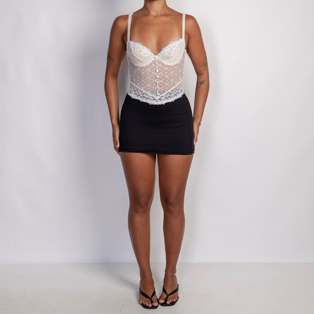 OFF WHITE LACE BUSTIER