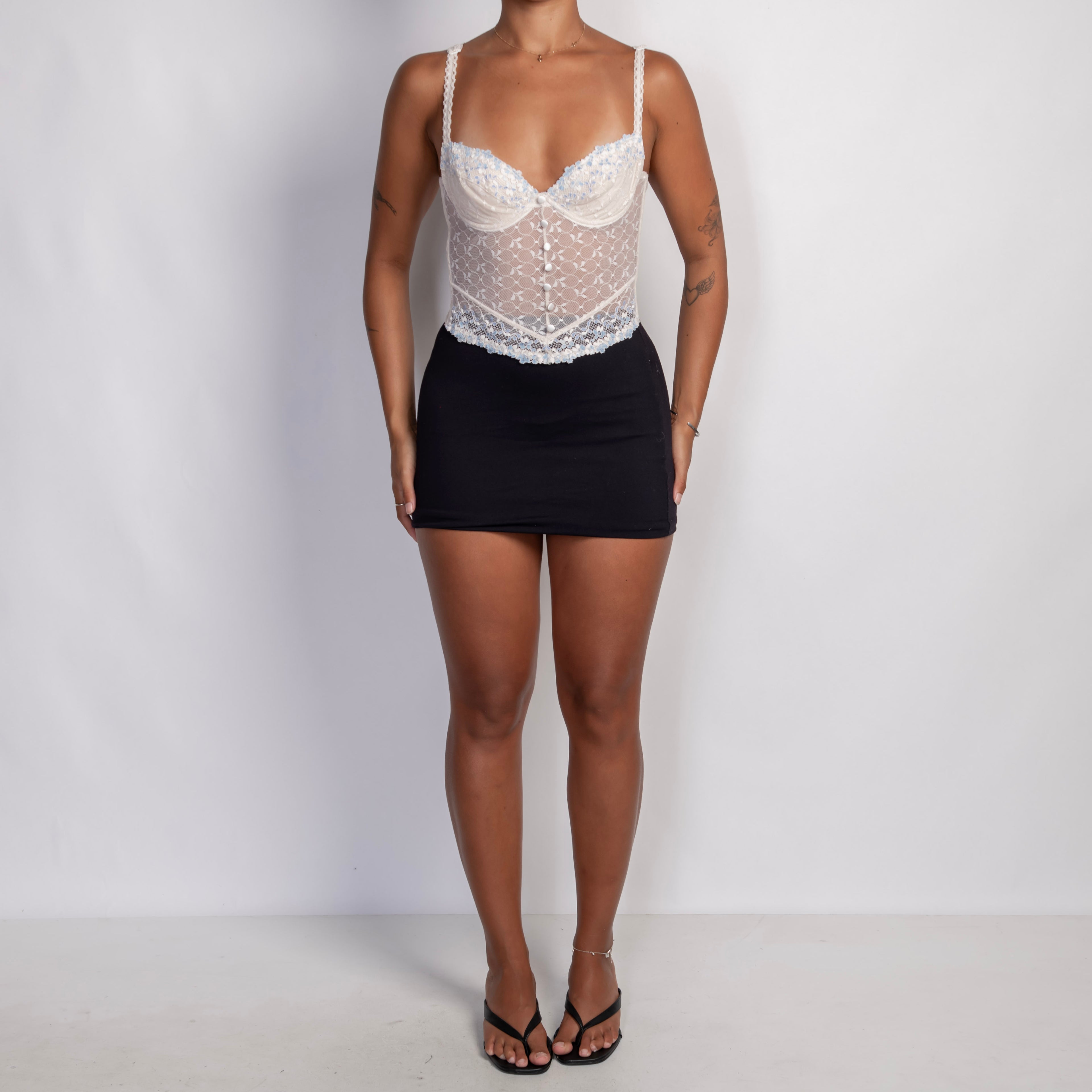 OFF WHITE LACE BUSTIER