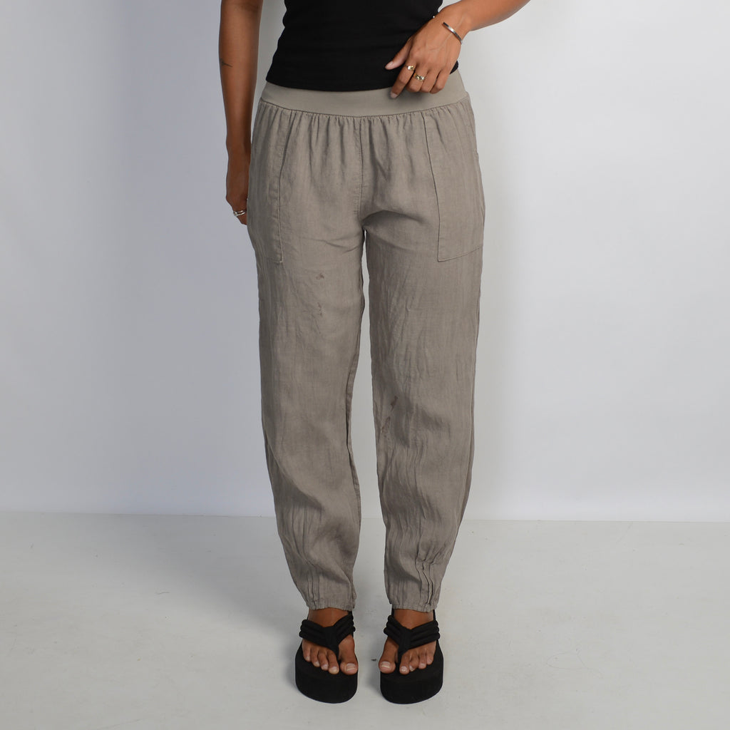 TAUPE LINEN PANTS