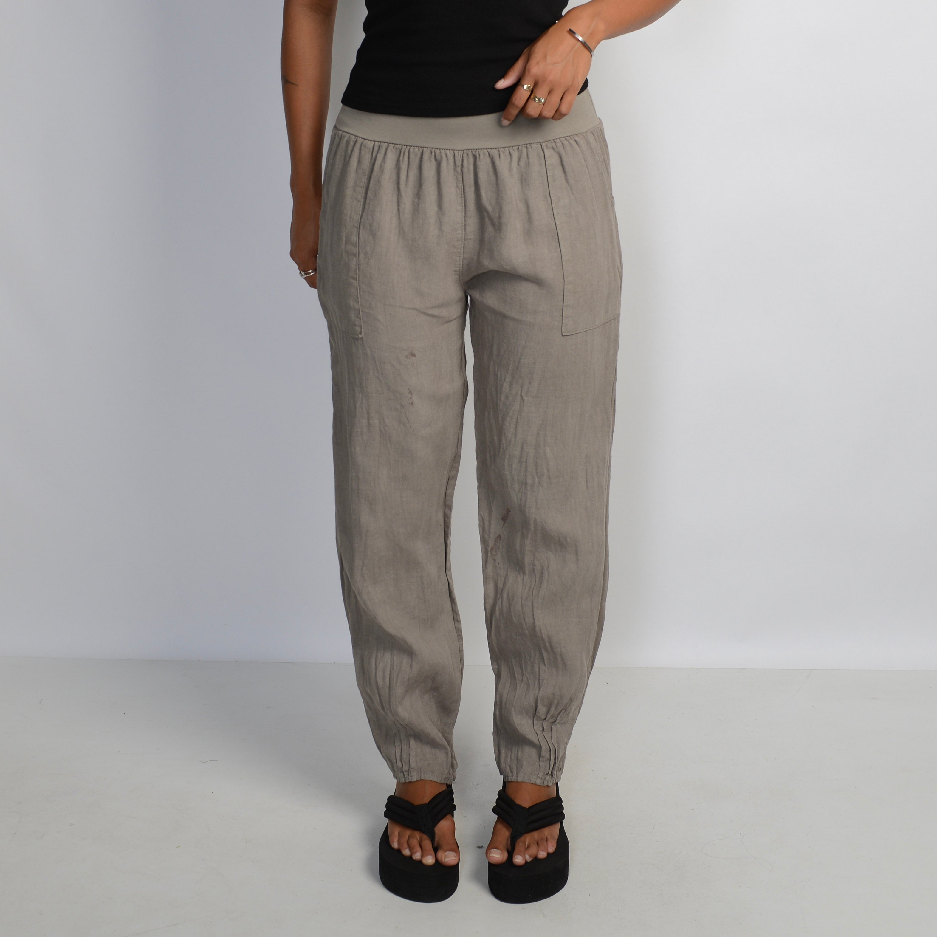 TAUPE LINEN PANTS
