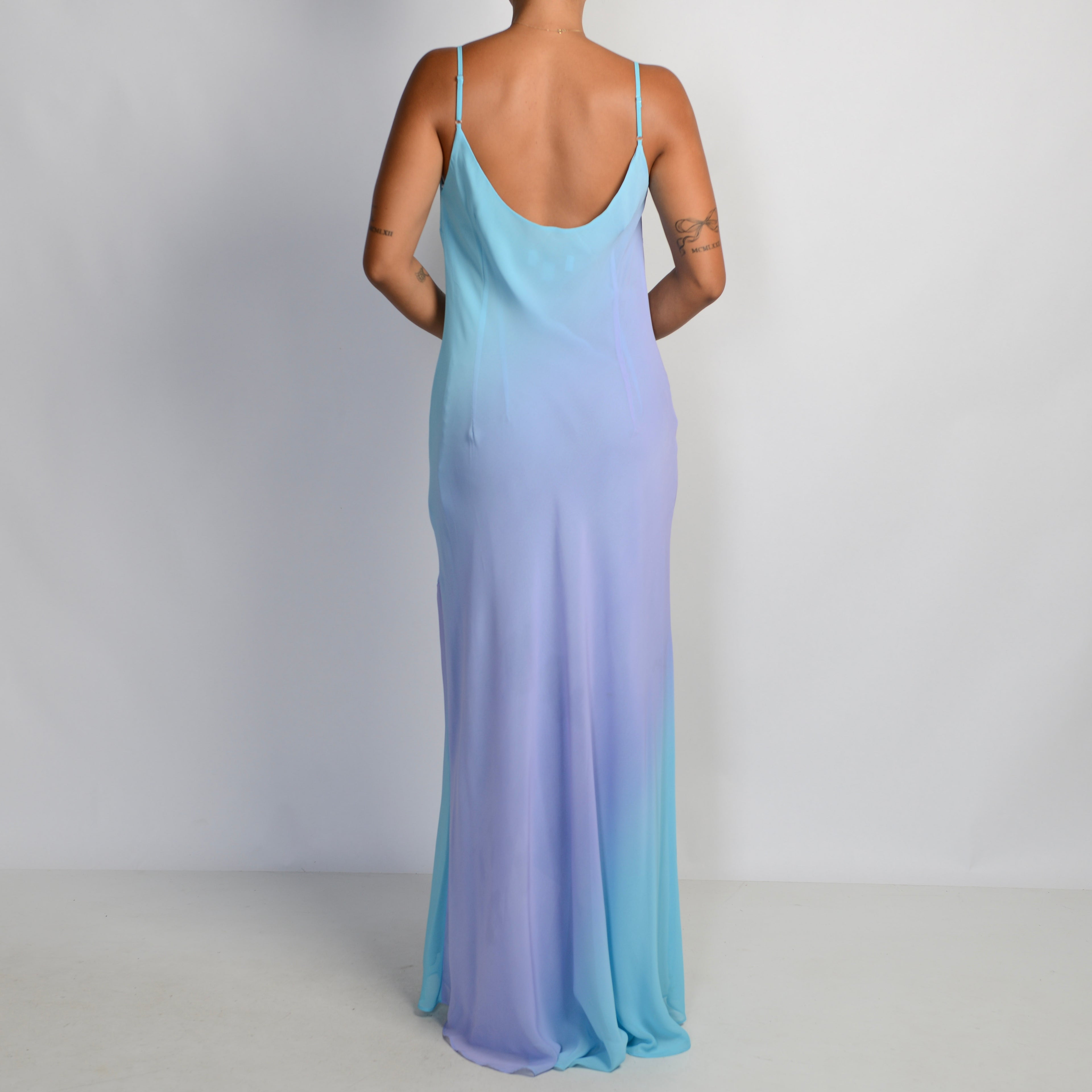 BLUE OMBRE SLIP GOWN