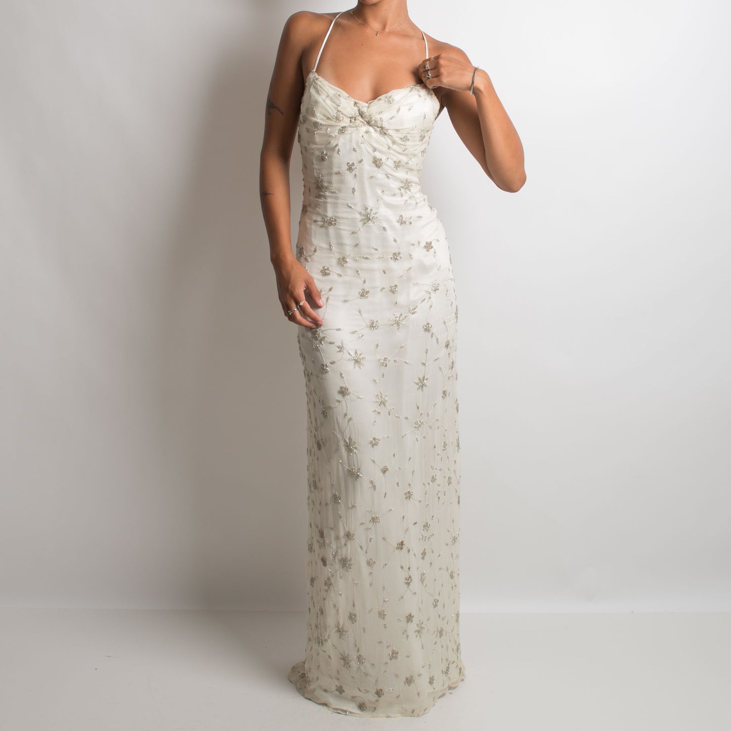 CREAM BEADED GOWN